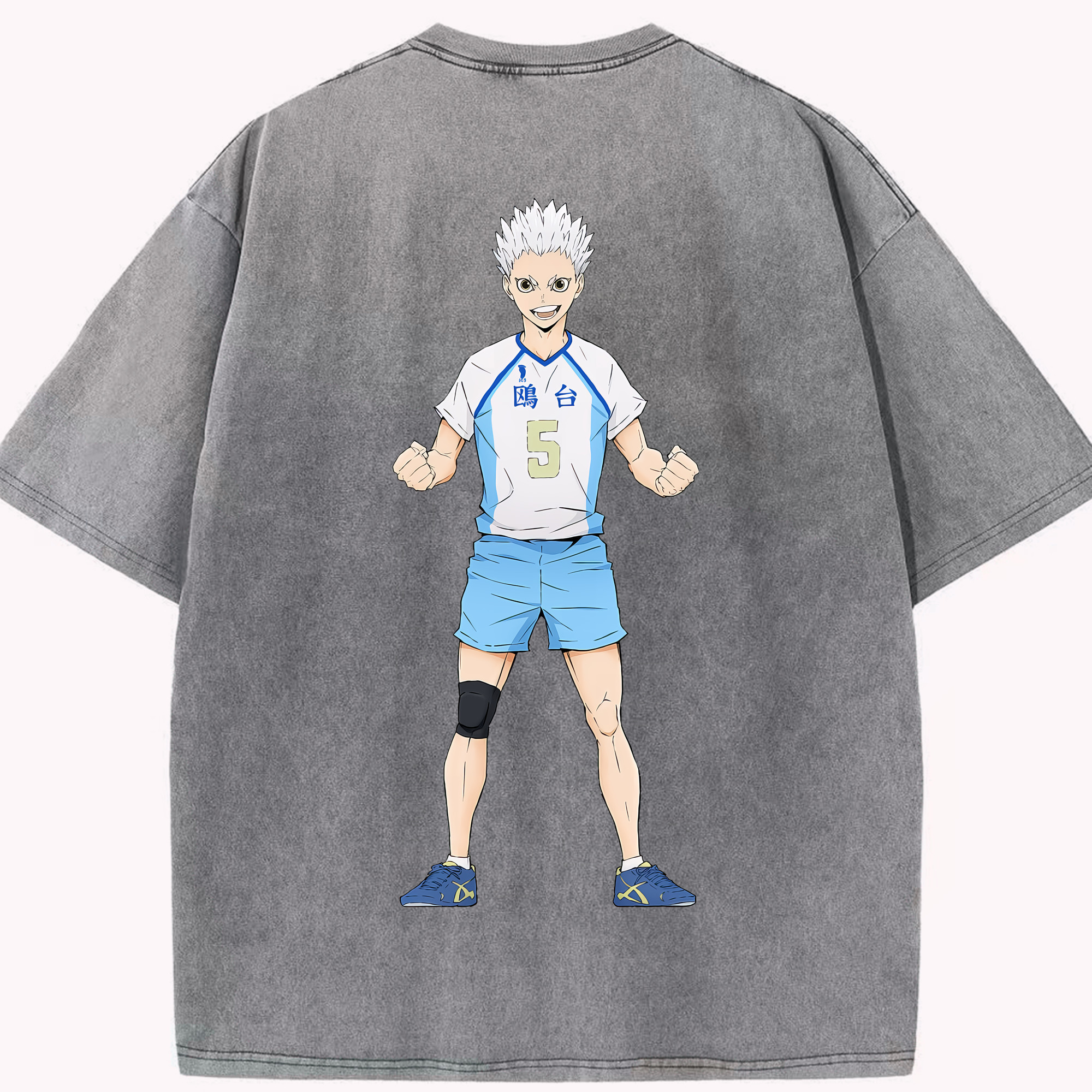 （画像用） ハイキュー!! Haikyu!! 綿100% ヴィンテージ風 半袖Tシャツ（背面プリント）