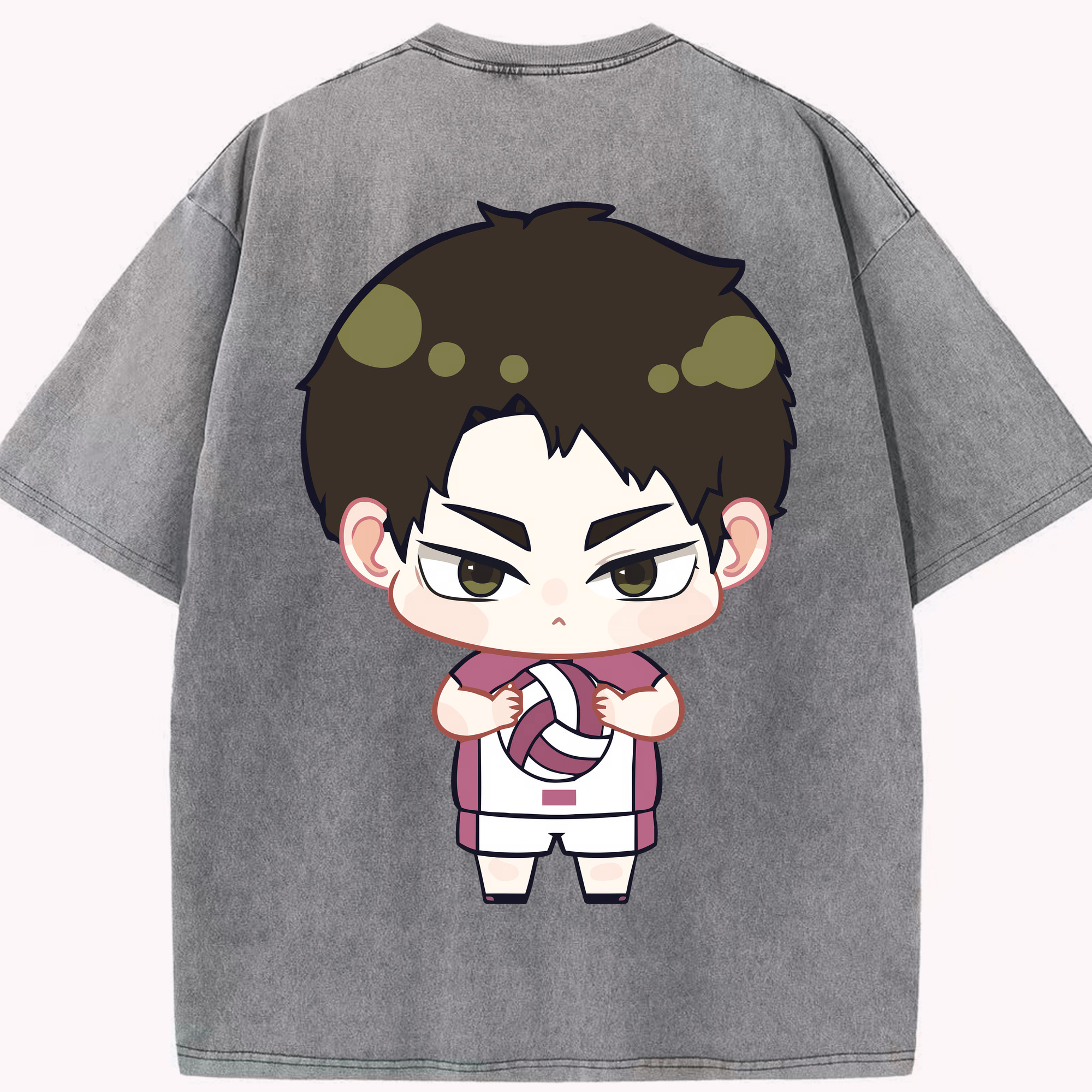（画像用） ハイキュー!! Haikyu!! 綿100% ヴィンテージ風 半袖Tシャツ（背面プリント）
