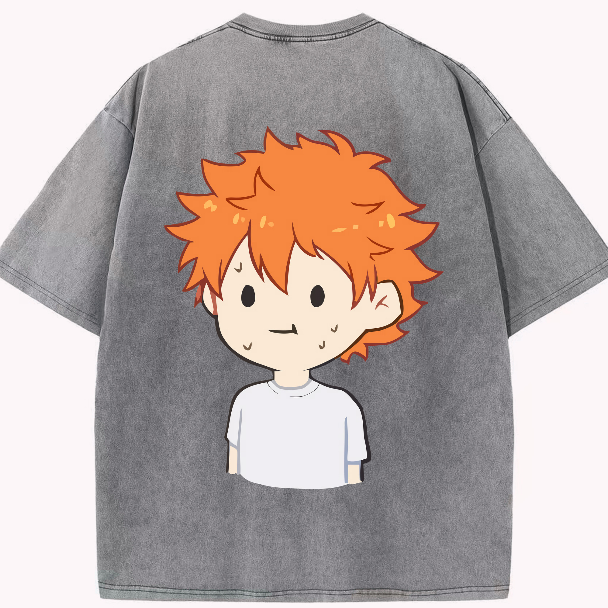 （画像用） ハイキュー!! Haikyu!! 綿100% ヴィンテージ風 半袖Tシャツ（背面プリント）