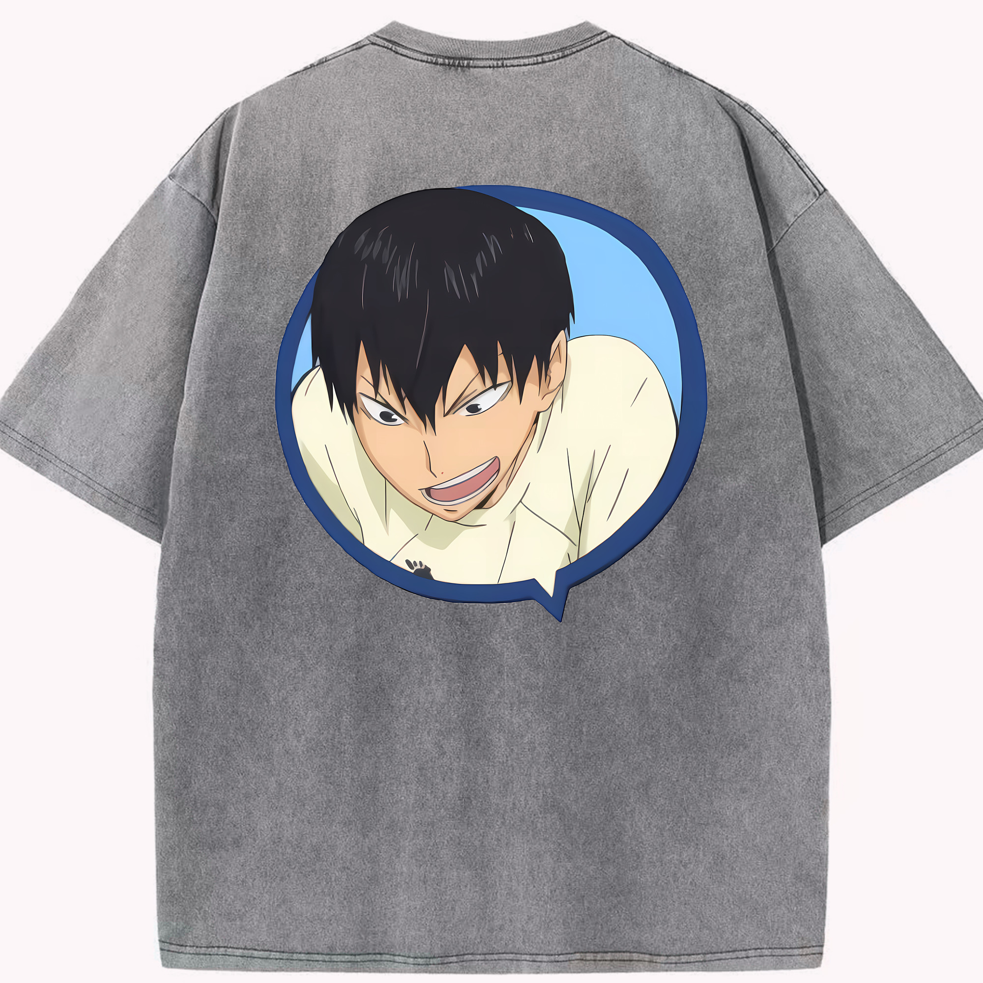 （画像用） ハイキュー!! Haikyu!! 綿100% ヴィンテージ風 半袖Tシャツ（背面プリント）