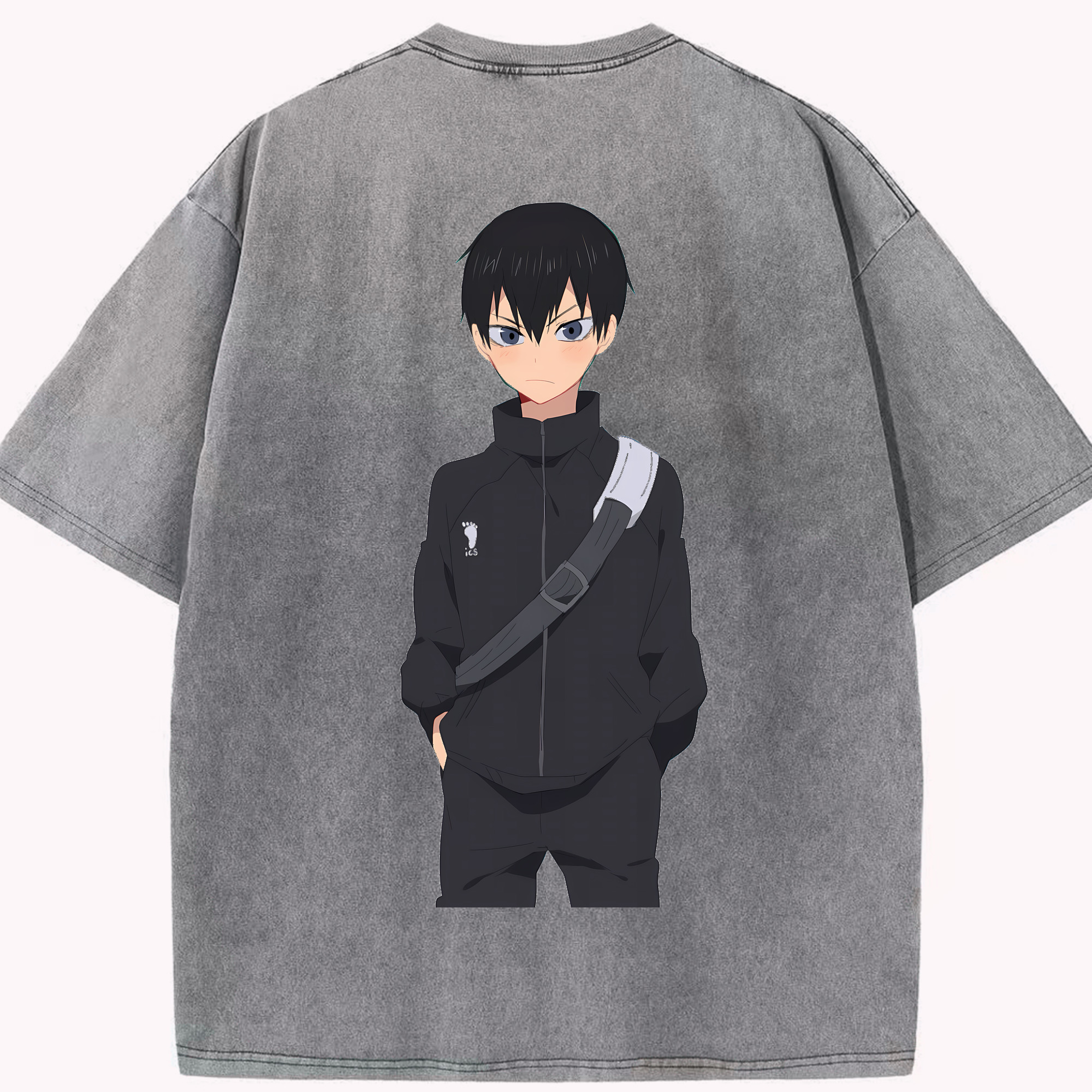 （画像用） ハイキュー!! Haikyu!! 綿100% ヴィンテージ風 半袖Tシャツ（背面プリント）