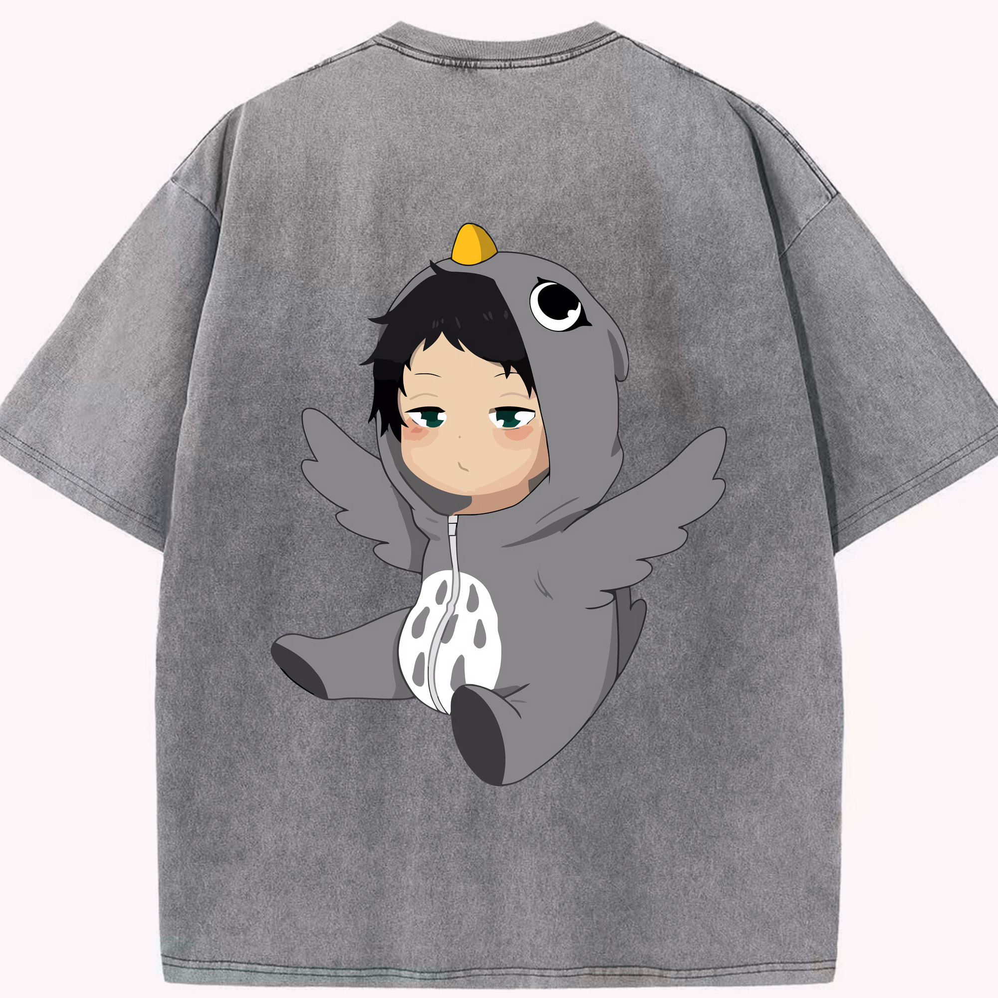 （画像用） ハイキュー!! Haikyu!! 綿100% ヴィンテージ風 半袖Tシャツ（背面プリント）