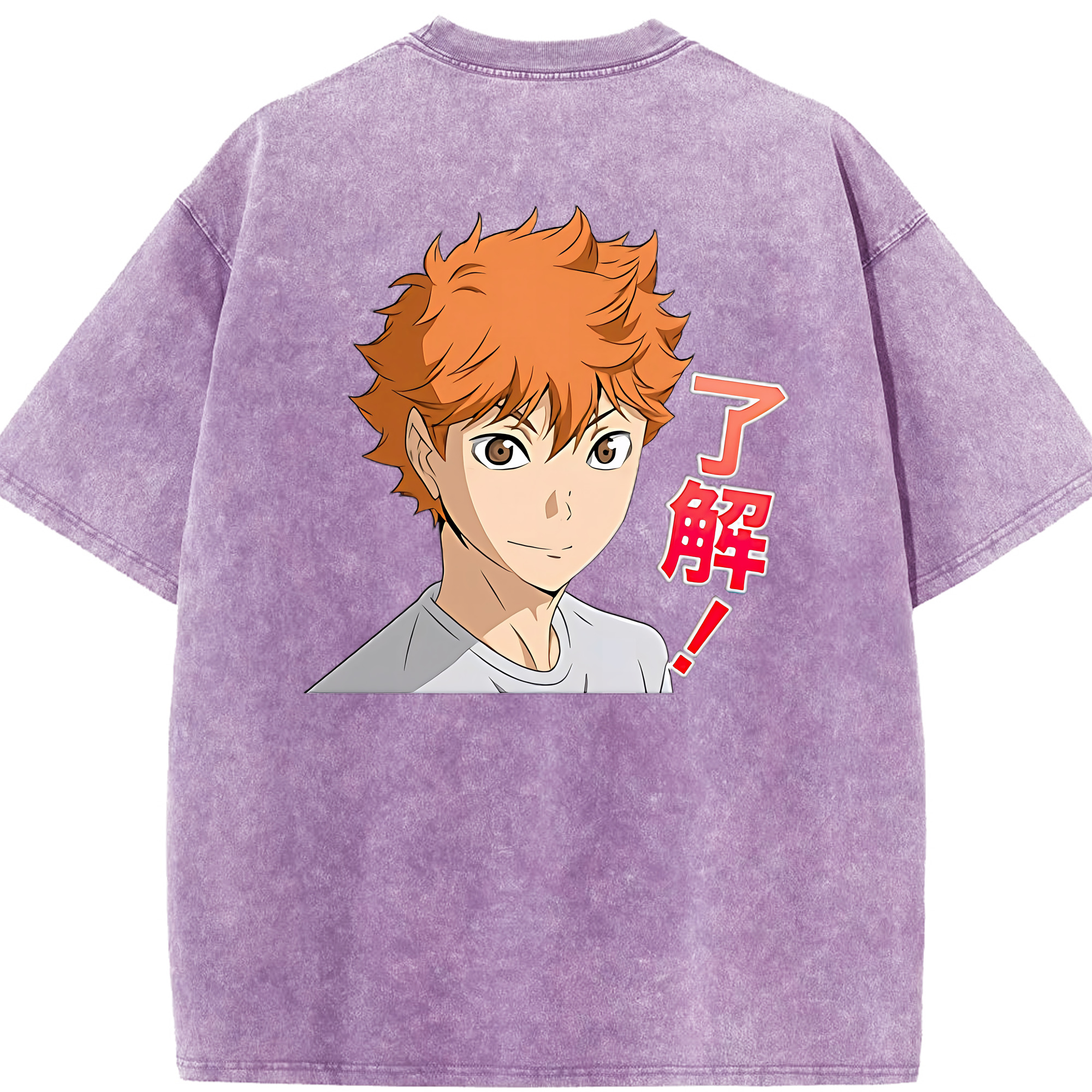 （画像用） ハイキュー!! Haikyu!! 綿100% ヴィンテージ風 半袖Tシャツ（背面プリント）