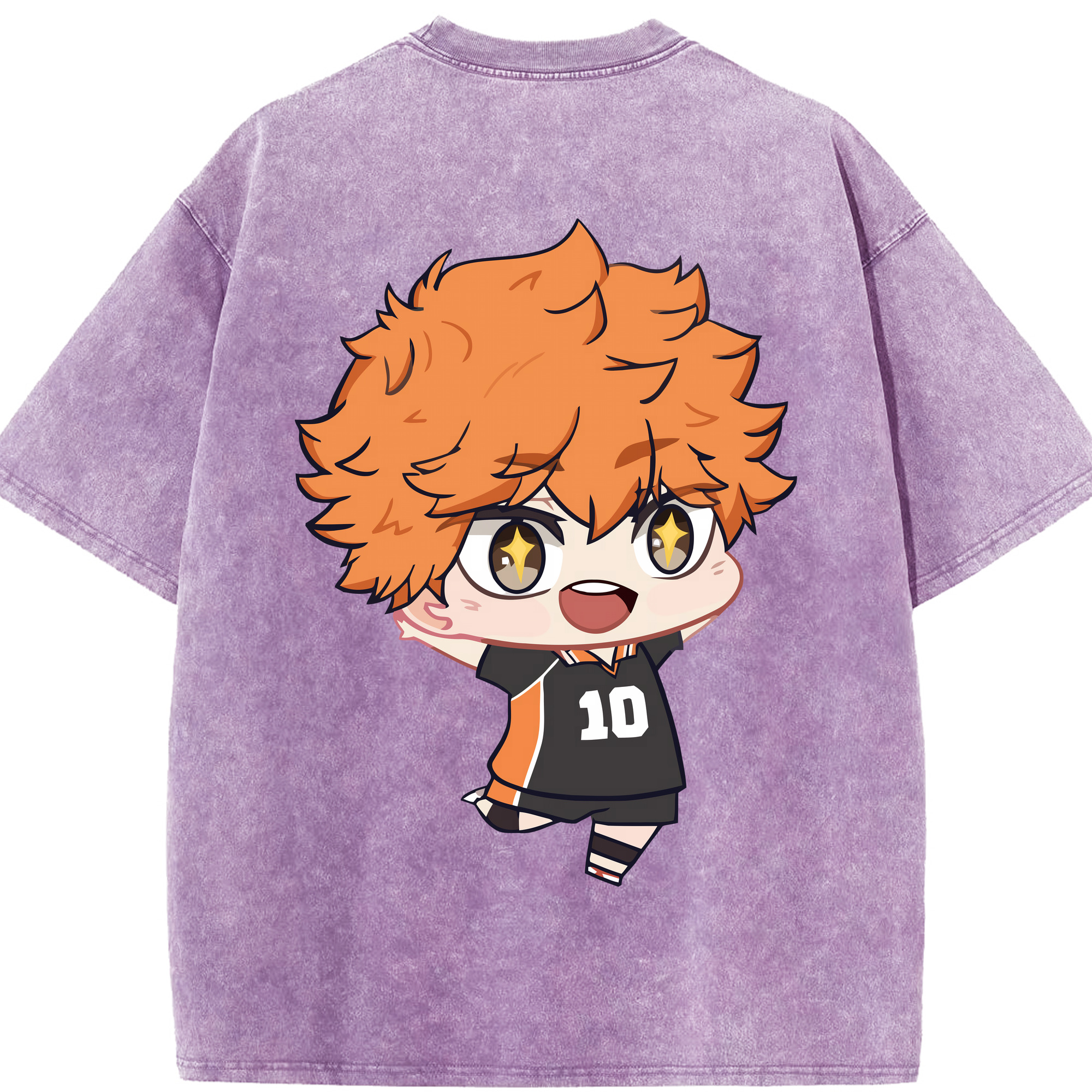 （画像用） ハイキュー!! Haikyu!! 綿100% ヴィンテージ風 半袖Tシャツ（背面プリント）