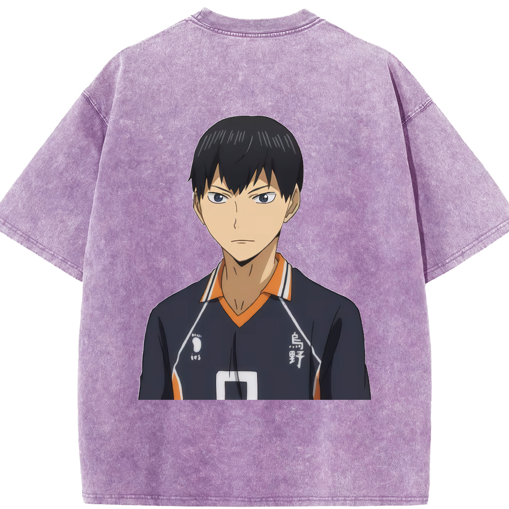 （画像用） ハイキュー!! Haikyu!! 綿100% ヴィンテージ風 半袖Tシャツ（背面プリント）