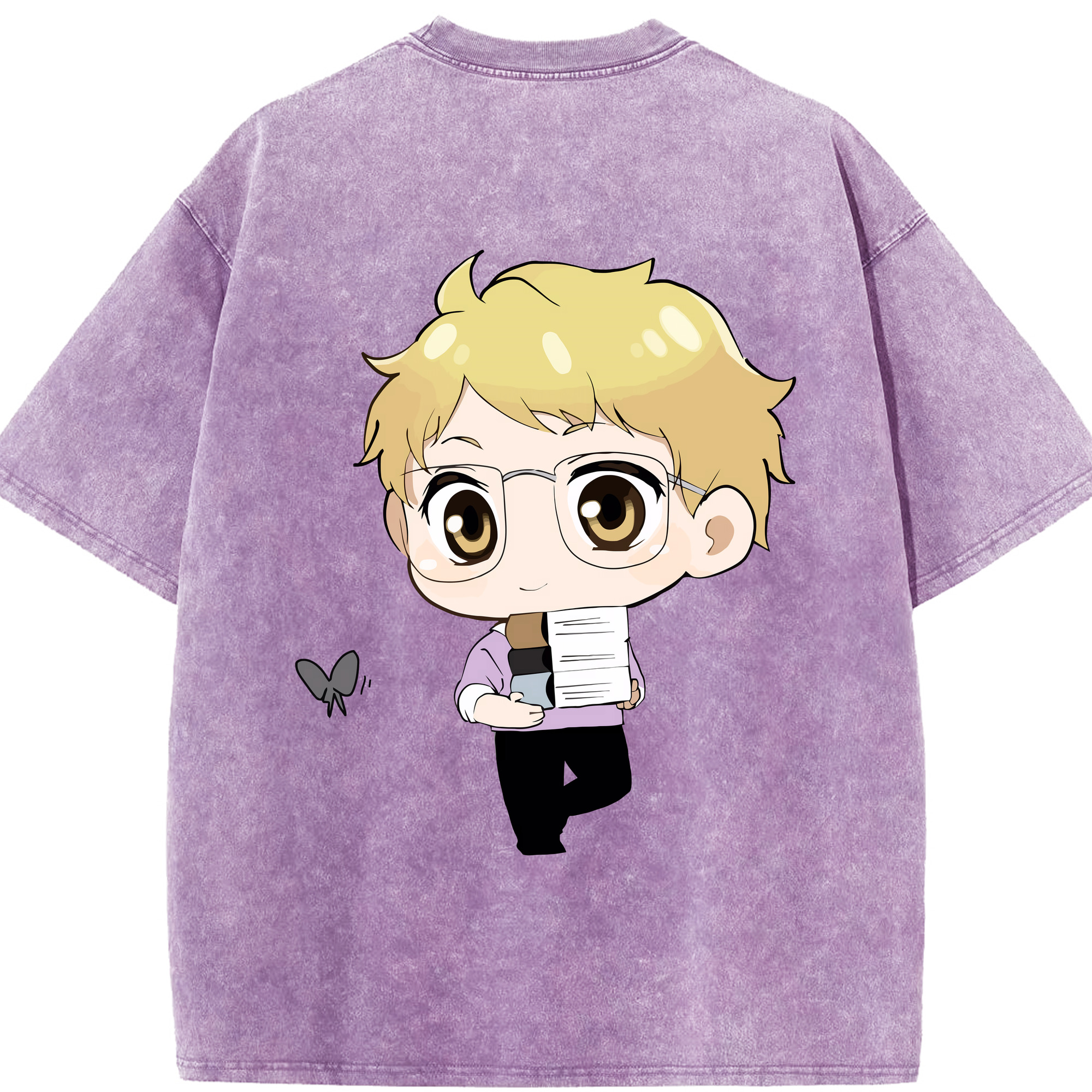 （画像用） ハイキュー!! Haikyu!! 綿100% ヴィンテージ風 半袖Tシャツ（背面プリント）