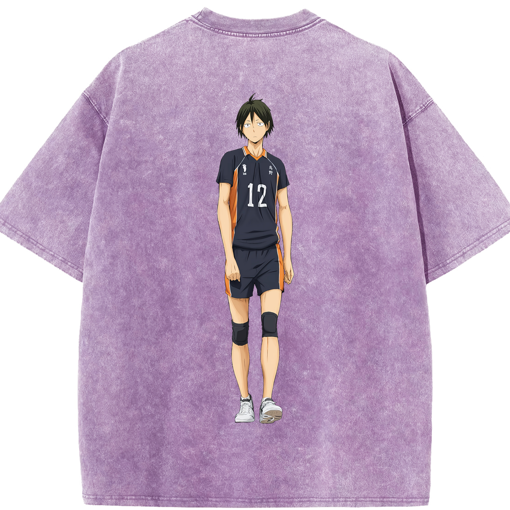 （画像用） ハイキュー!! Haikyu!! 綿100% ヴィンテージ風 半袖Tシャツ（背面プリント）