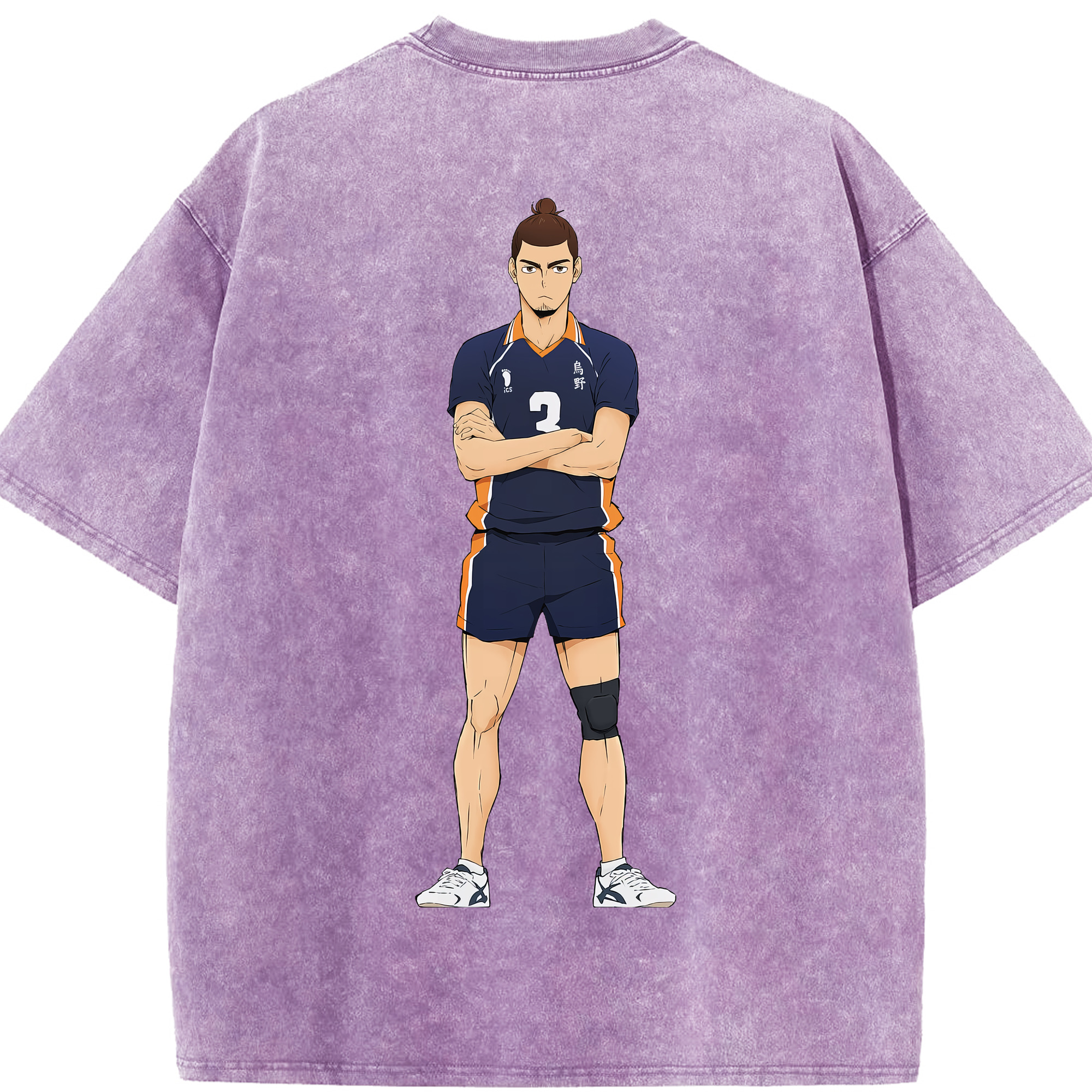 （画像用） ハイキュー!! Haikyu!! 綿100% ヴィンテージ風 半袖Tシャツ（背面プリント）
