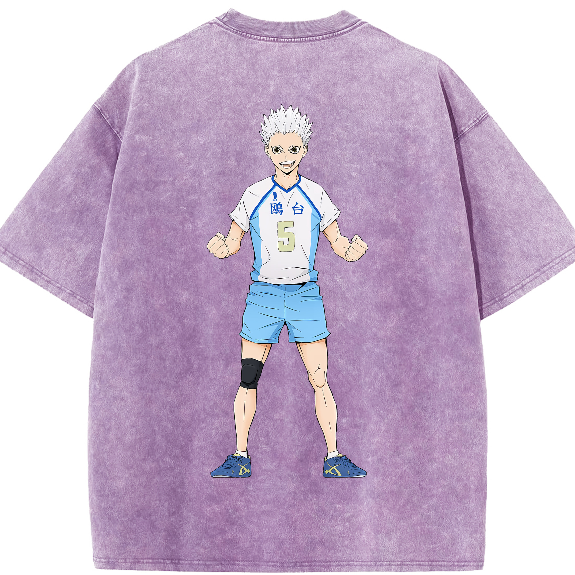 （画像用） ハイキュー!! Haikyu!! 綿100% ヴィンテージ風 半袖Tシャツ（背面プリント）