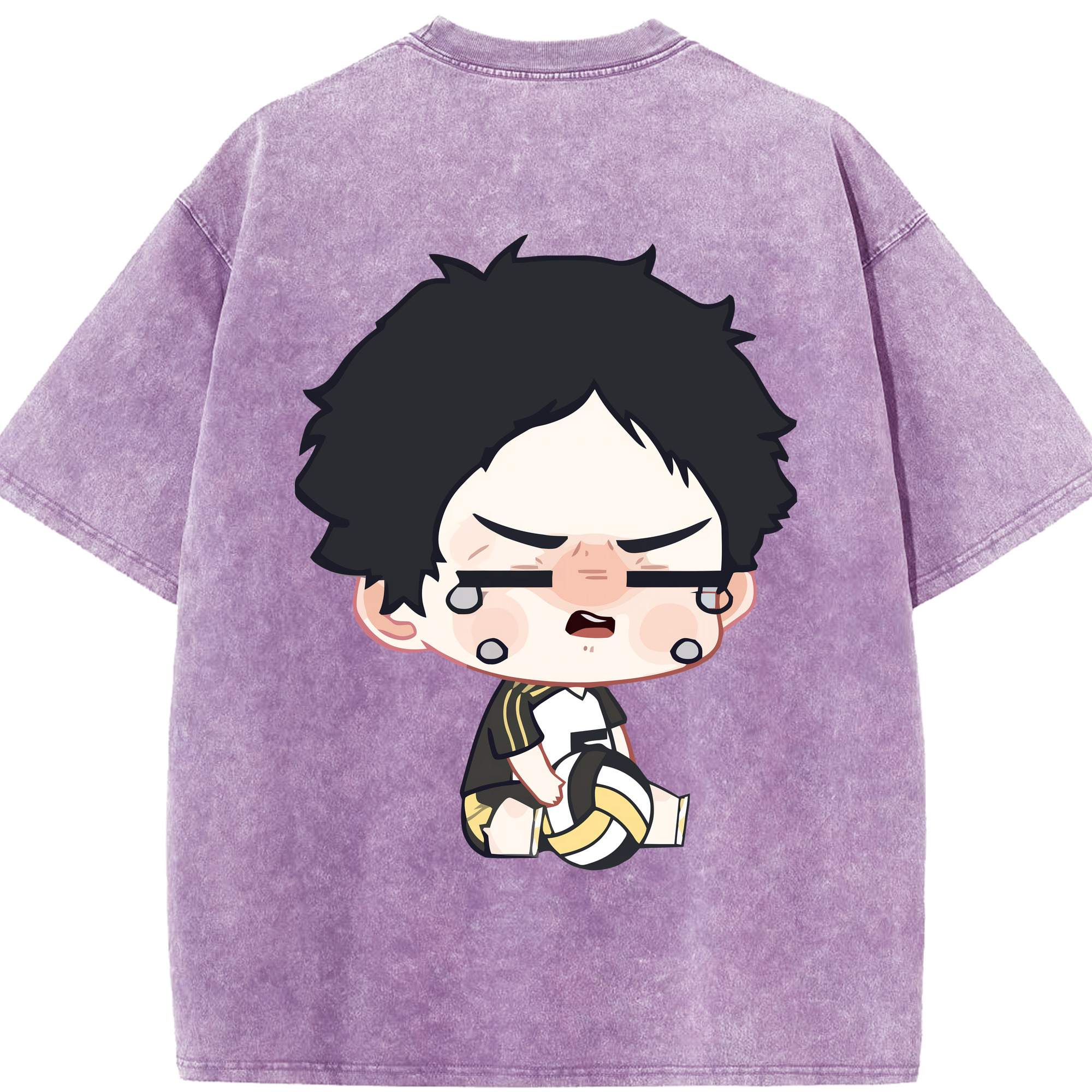 （画像用） ハイキュー!! Haikyu!! 綿100% ヴィンテージ風 半袖Tシャツ（背面プリント）