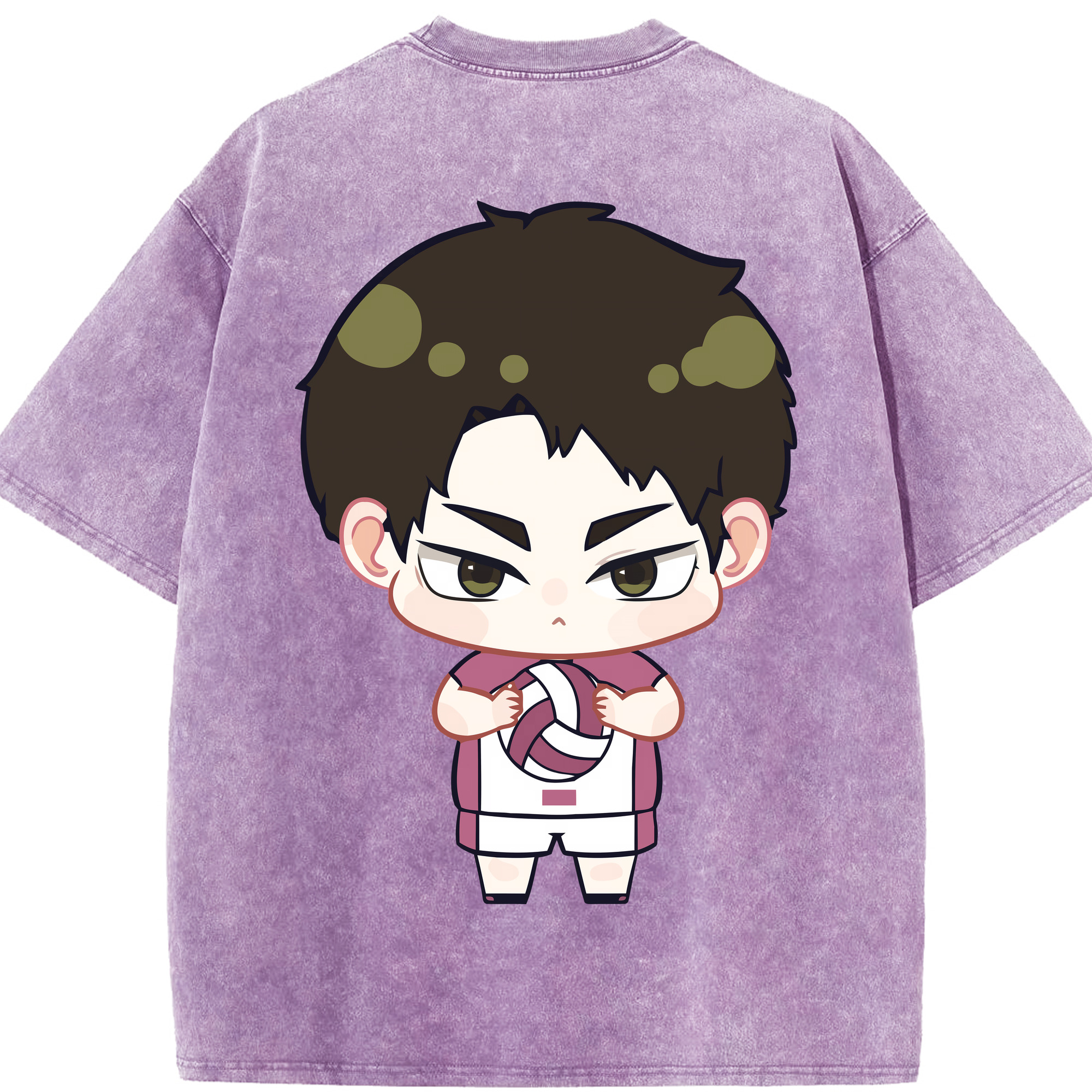 （画像用） ハイキュー!! Haikyu!! 綿100% ヴィンテージ風 半袖Tシャツ（背面プリント）