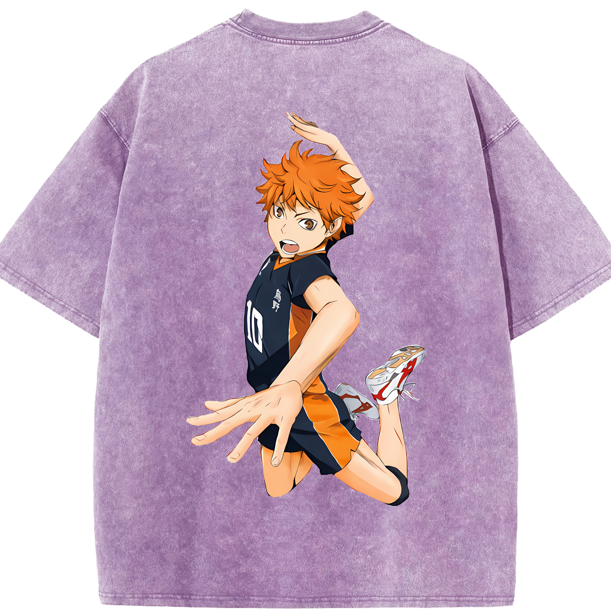 （画像用） ハイキュー!! Haikyu!! 綿100% ヴィンテージ風 半袖Tシャツ（背面プリント）