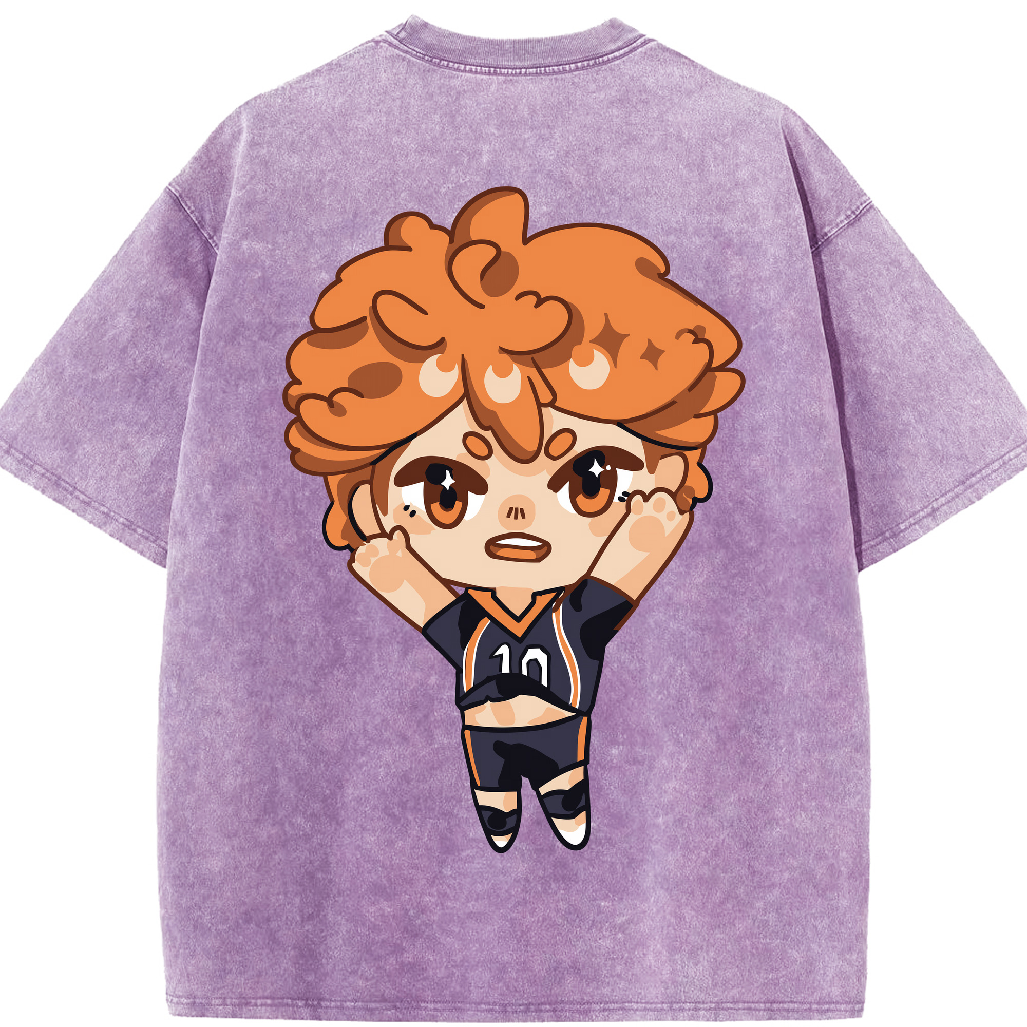 （画像用） ハイキュー!! Haikyu!! 綿100% ヴィンテージ風 半袖Tシャツ（背面プリント）