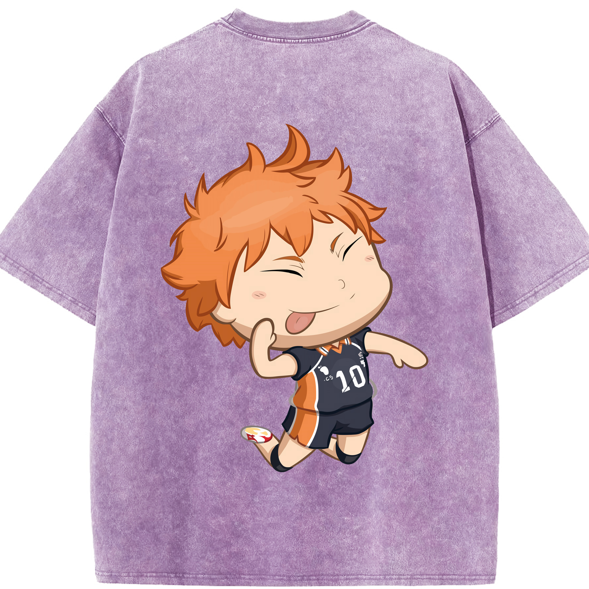 （画像用） ハイキュー!! Haikyu!! 綿100% ヴィンテージ風 半袖Tシャツ（背面プリント）