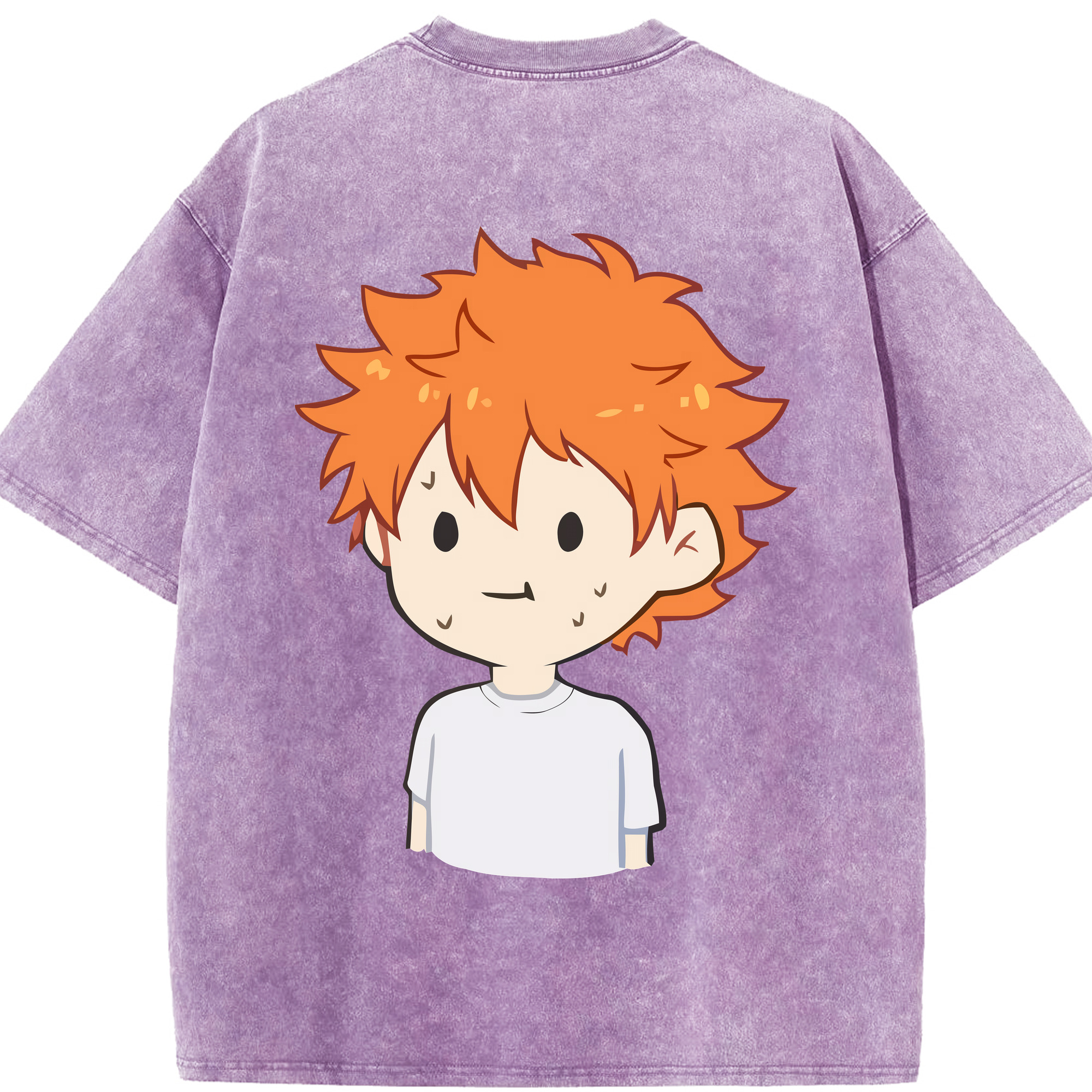 （画像用） ハイキュー!! Haikyu!! 綿100% ヴィンテージ風 半袖Tシャツ（背面プリント）