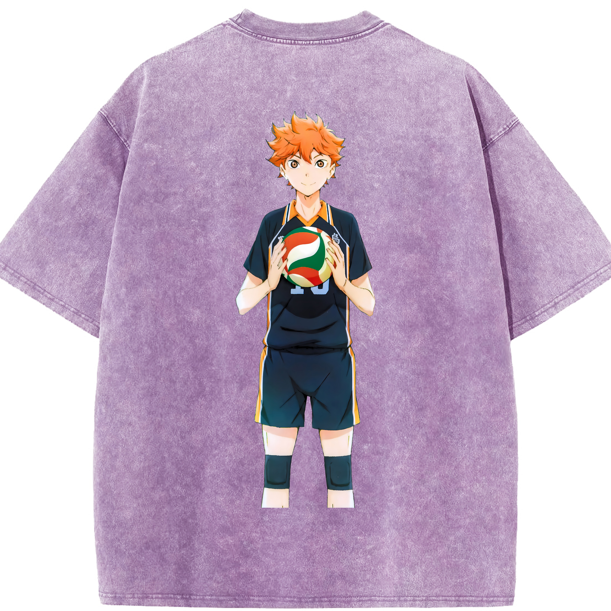 （画像用） ハイキュー!! Haikyu!! 綿100% ヴィンテージ風 半袖Tシャツ（背面プリント）