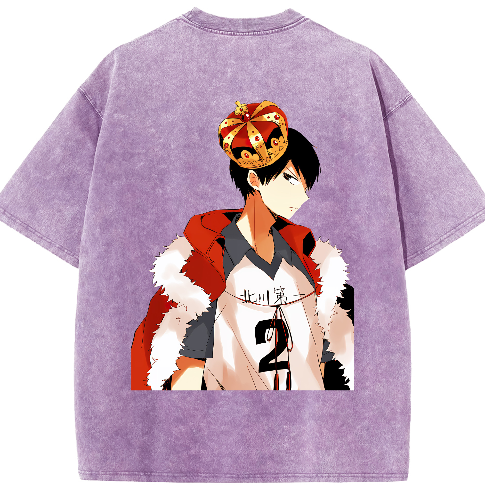 （画像用） ハイキュー!! Haikyu!! 綿100% ヴィンテージ風 半袖Tシャツ（背面プリント）