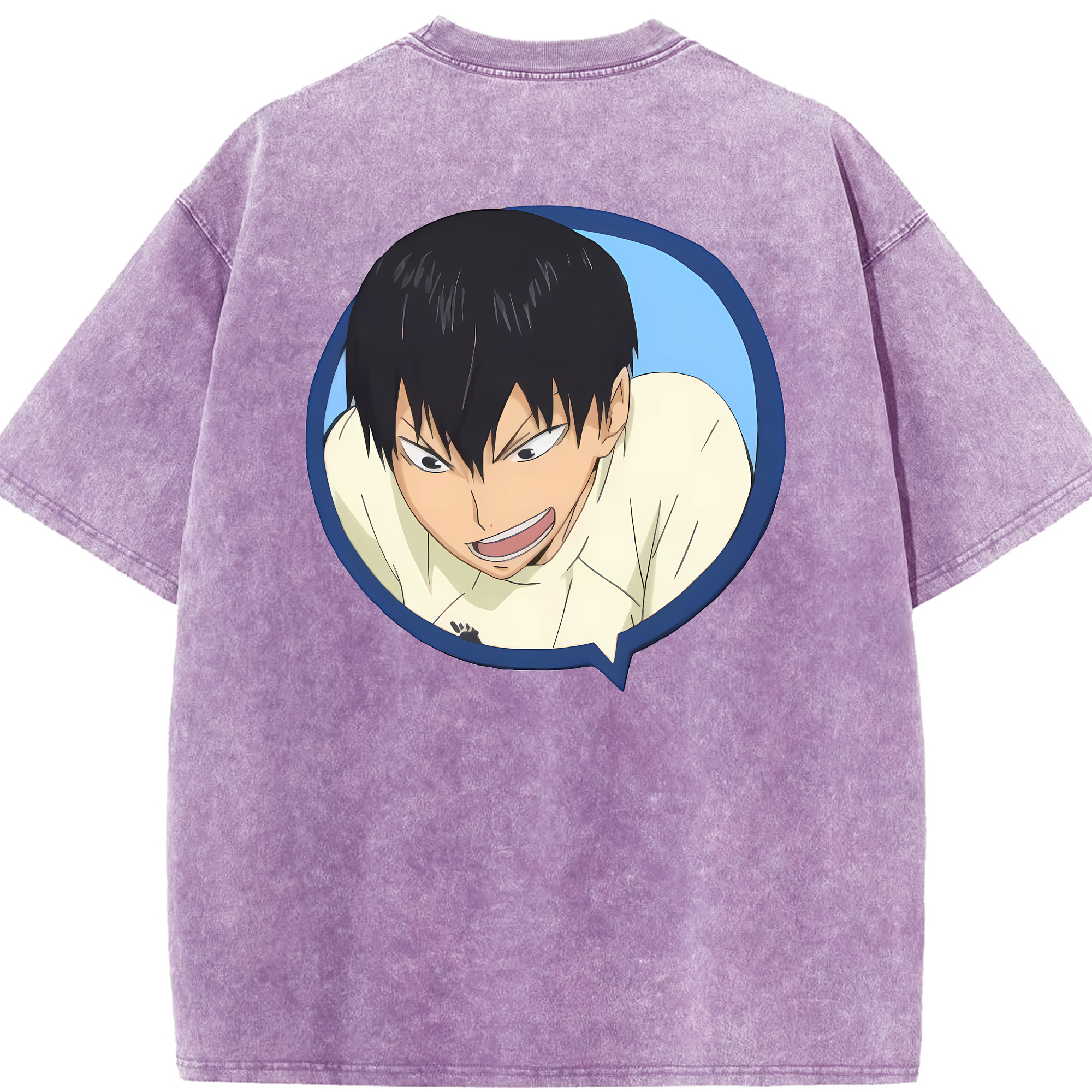 （画像用） ハイキュー!! Haikyu!! 綿100% ヴィンテージ風 半袖Tシャツ（背面プリント）