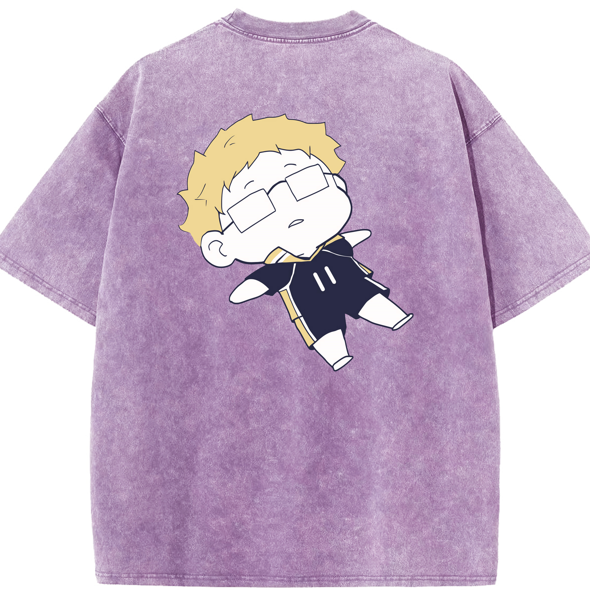 （画像用） ハイキュー!! Haikyu!! 綿100% ヴィンテージ風 半袖Tシャツ（背面プリント）