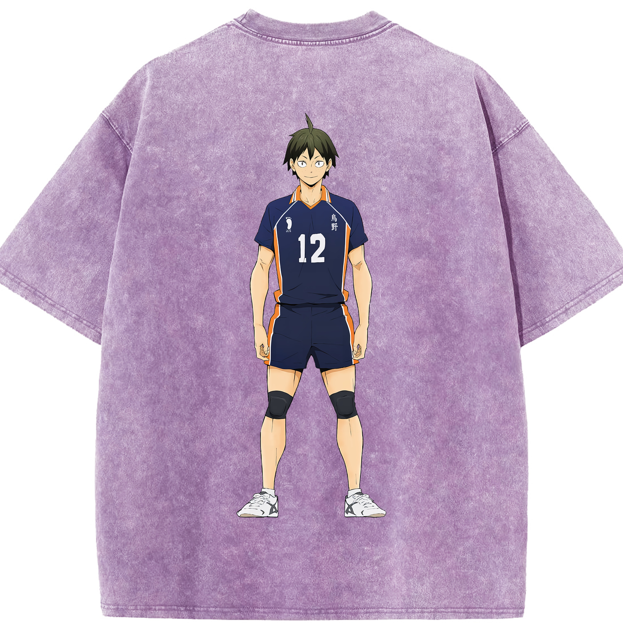 （画像用） ハイキュー!! Haikyu!! 綿100% ヴィンテージ風 半袖Tシャツ（背面プリント）