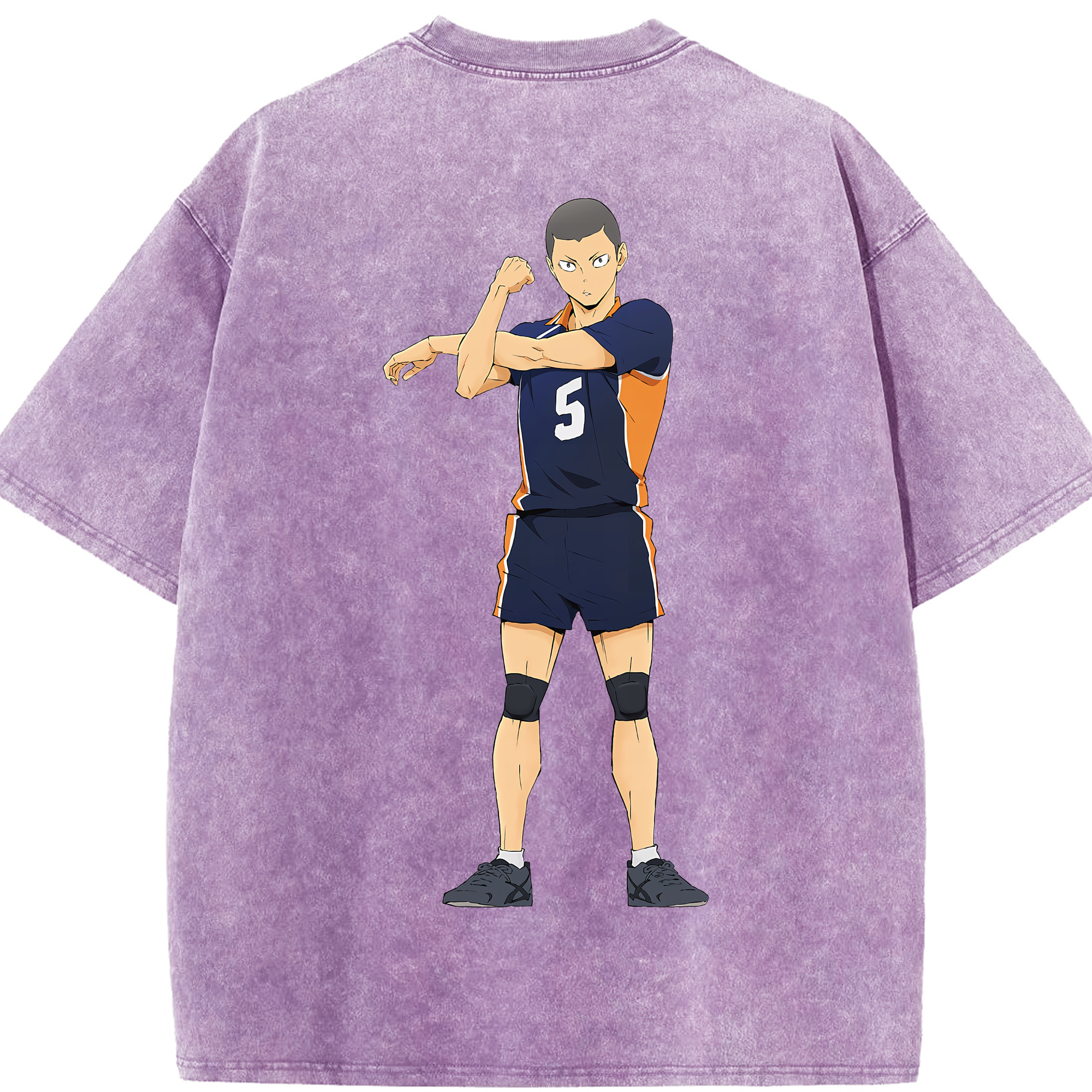 （画像用） ハイキュー!! Haikyu!! 綿100% ヴィンテージ風 半袖Tシャツ（背面プリント）