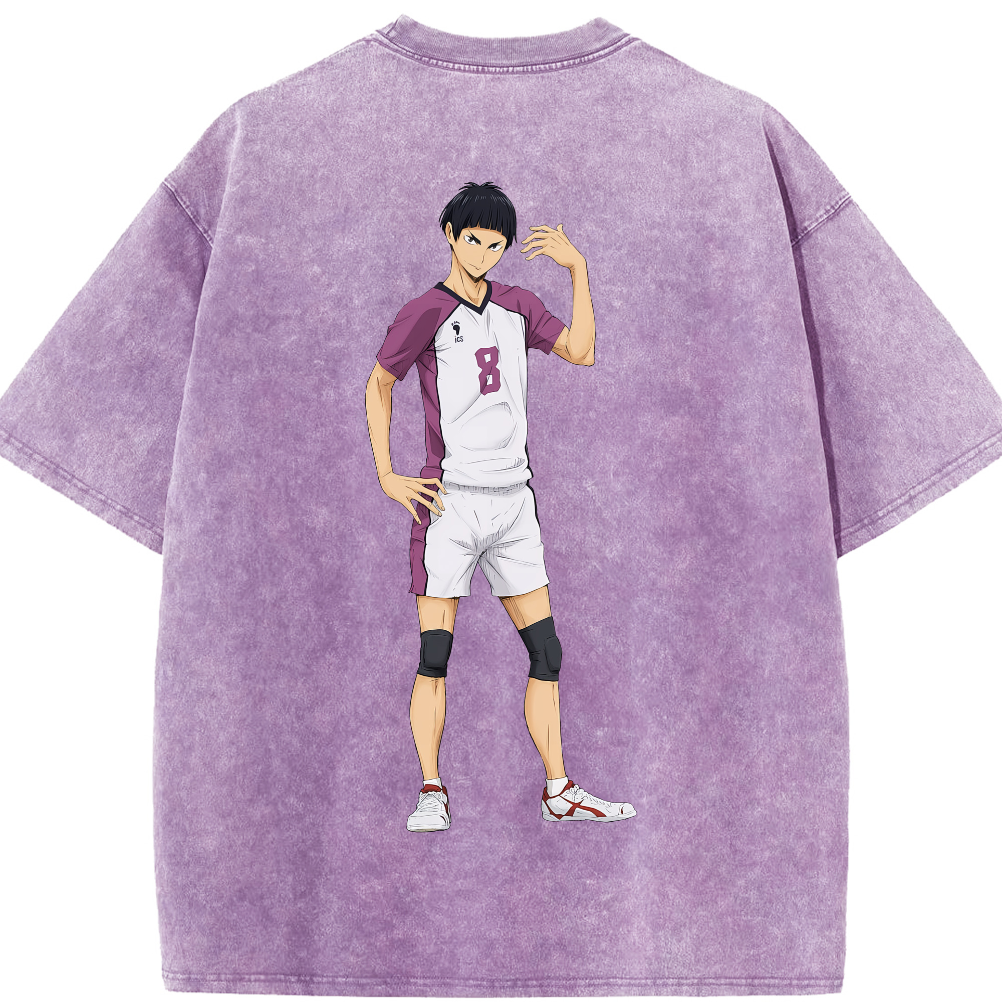 （画像用） ハイキュー!! Haikyu!! 綿100% ヴィンテージ風 半袖Tシャツ（背面プリント）