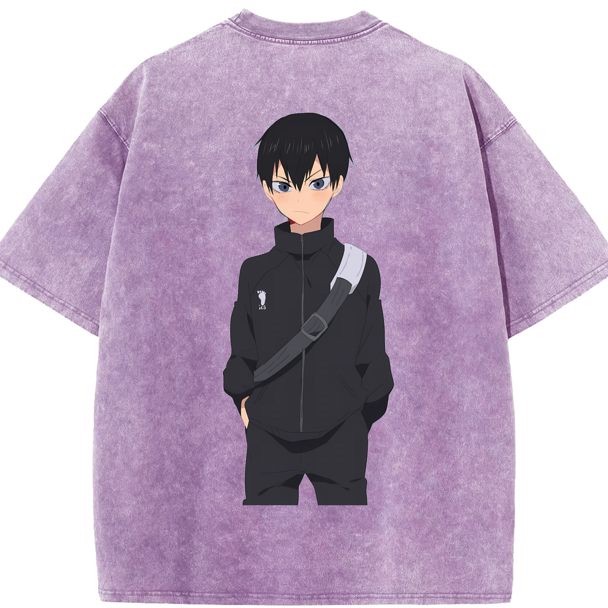 （画像用） ハイキュー!! Haikyu!! 綿100% ヴィンテージ風 半袖Tシャツ（背面プリント）