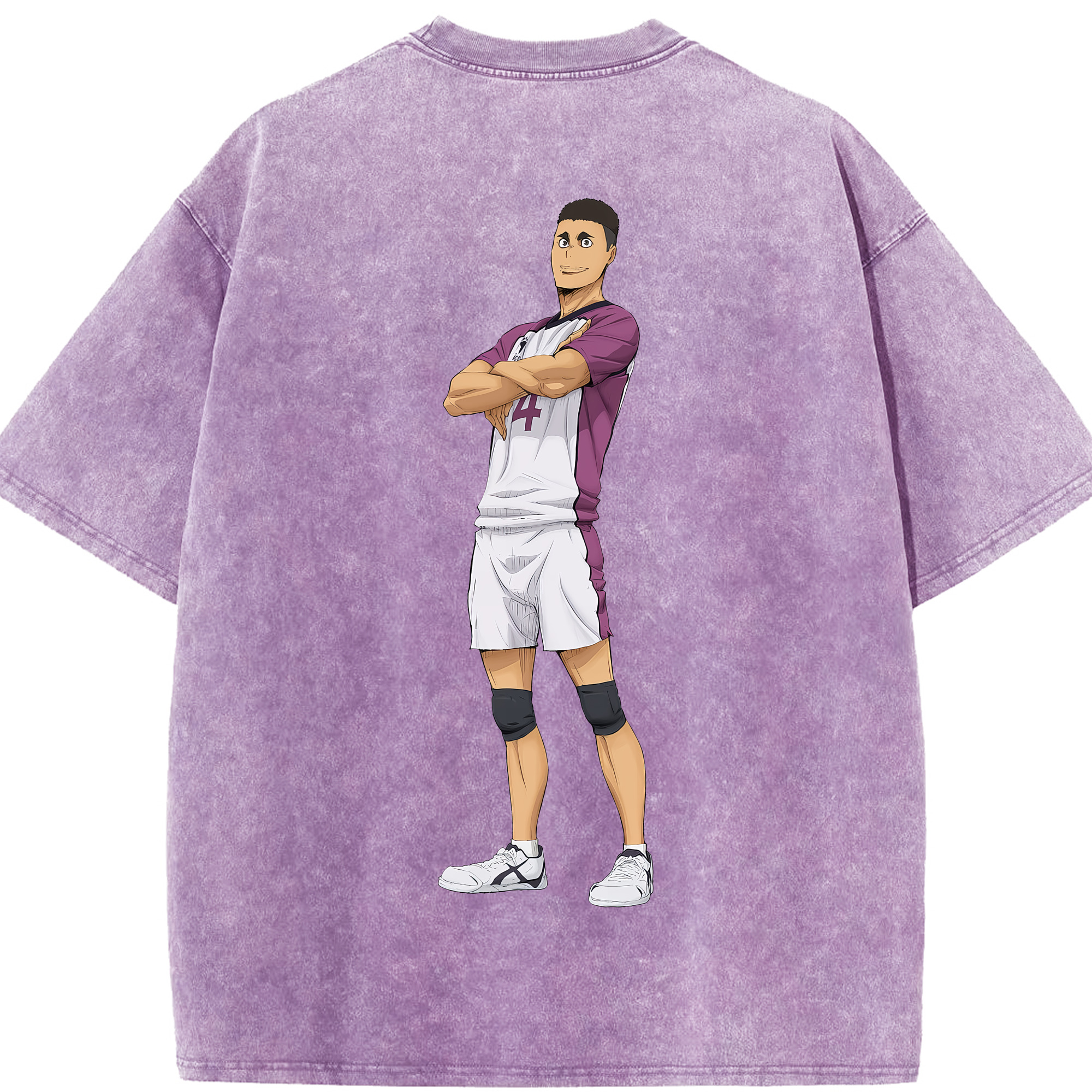 （画像用） ハイキュー!! Haikyu!! 綿100% ヴィンテージ風 半袖Tシャツ（背面プリント）