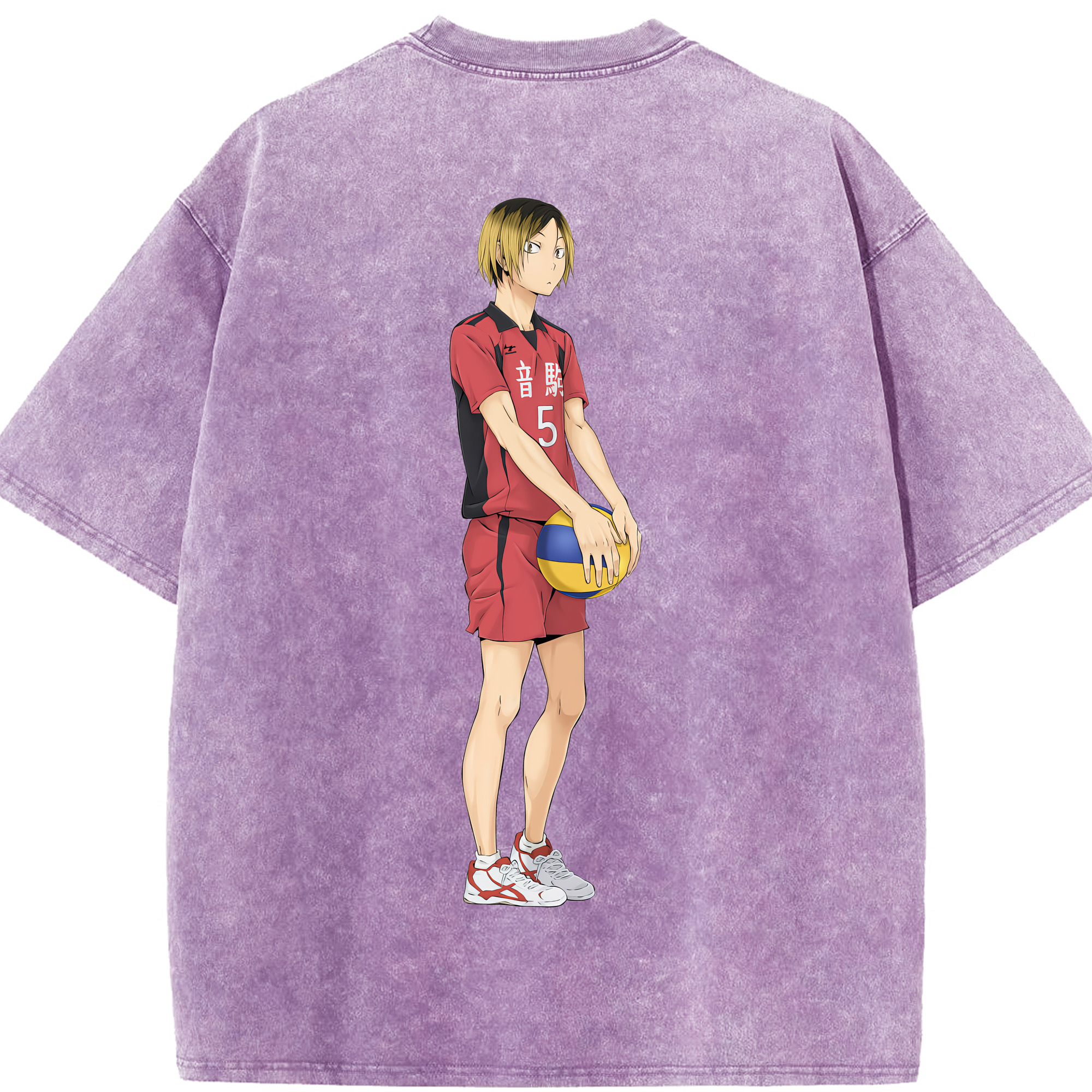 （画像用） ハイキュー!! Haikyu!! 綿100% ヴィンテージ風 半袖Tシャツ（背面プリント）