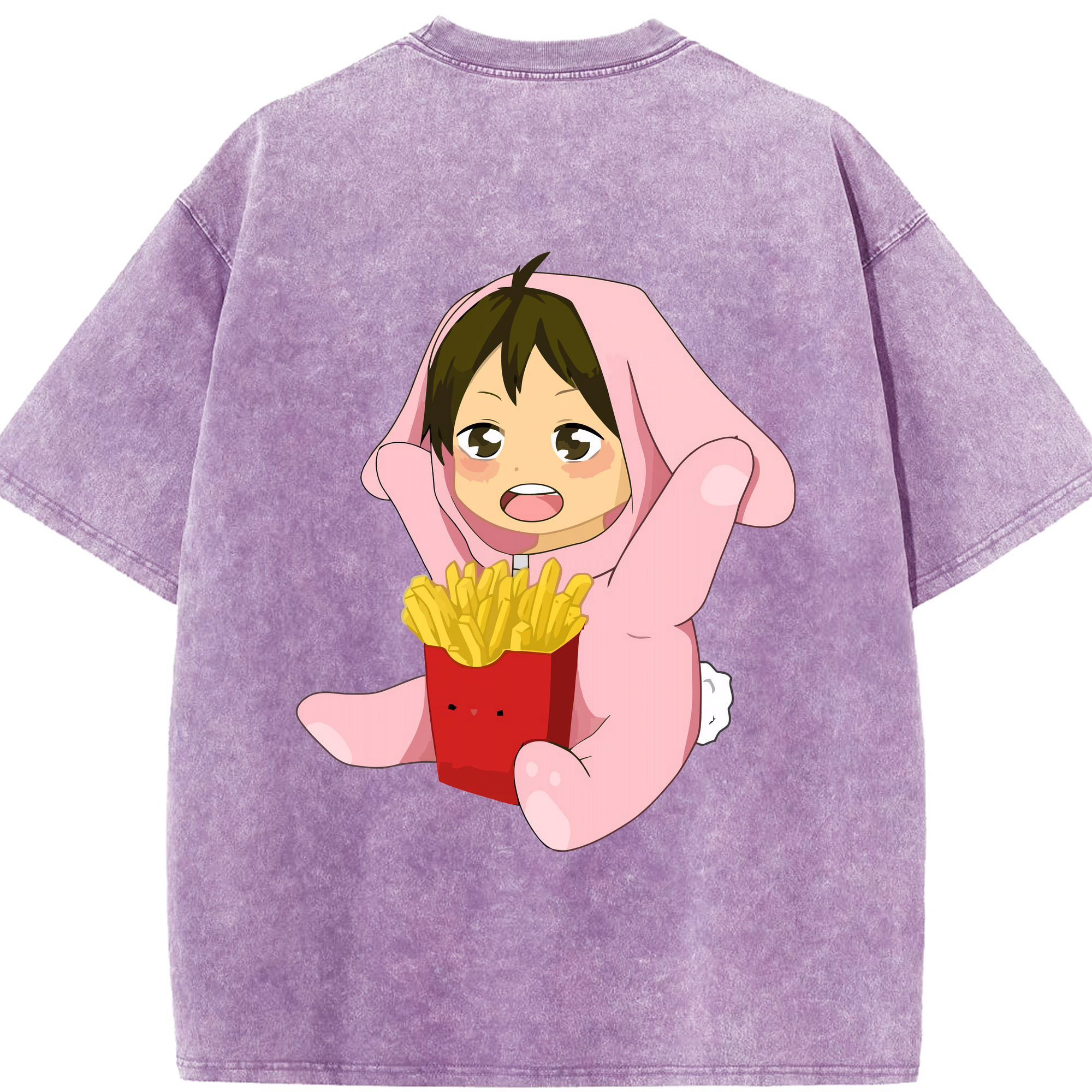 （画像用） ハイキュー!! Haikyu!! 綿100% ヴィンテージ風 半袖Tシャツ（背面プリント）