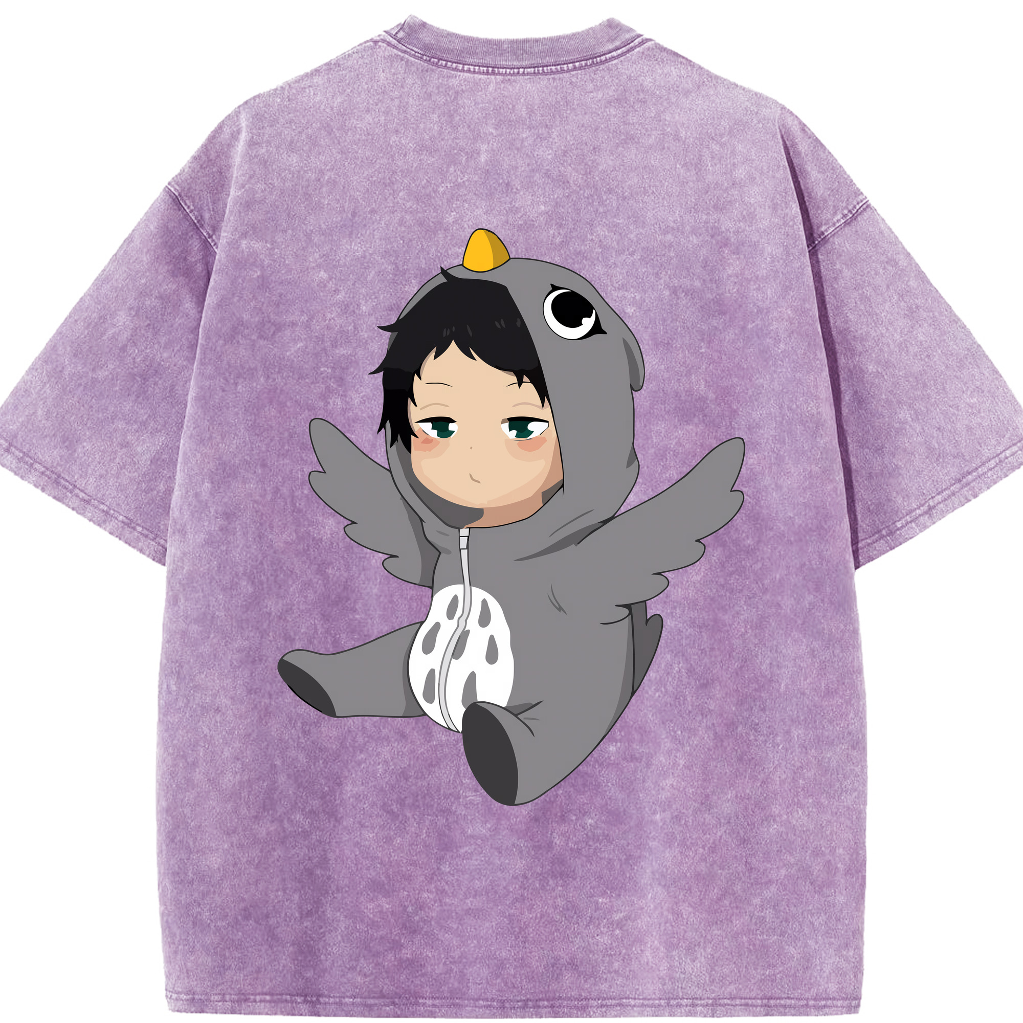 （画像用） ハイキュー!! Haikyu!! 綿100% ヴィンテージ風 半袖Tシャツ（背面プリント）