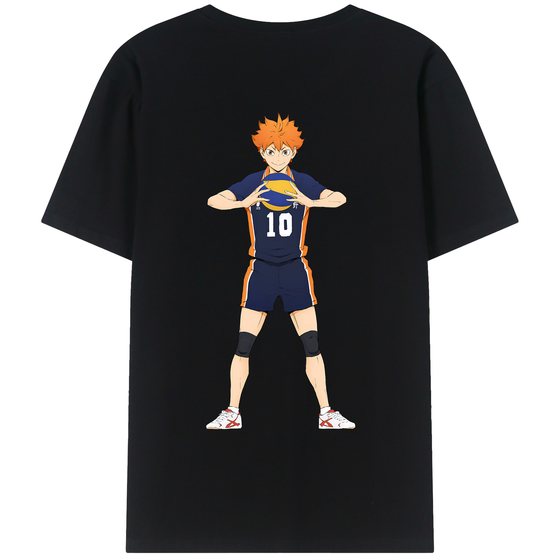 （画像用） ハイキュー!! Haikyu!! 綿100％ メンズ半袖Tシャツ（バックプリント） 通気性