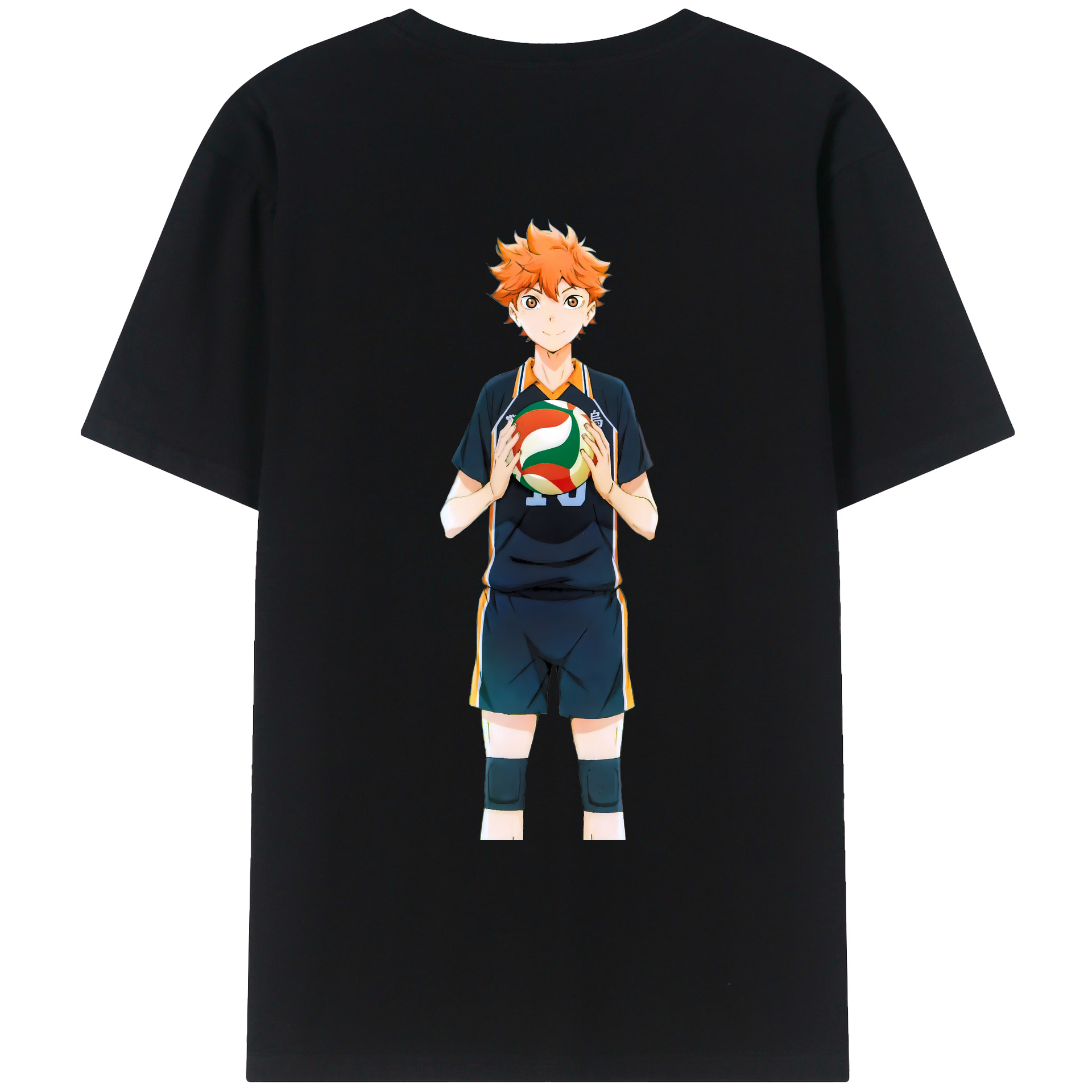 （画像用） ハイキュー!! Haikyu!! 綿100％ メンズ半袖Tシャツ（バックプリント） 通気性