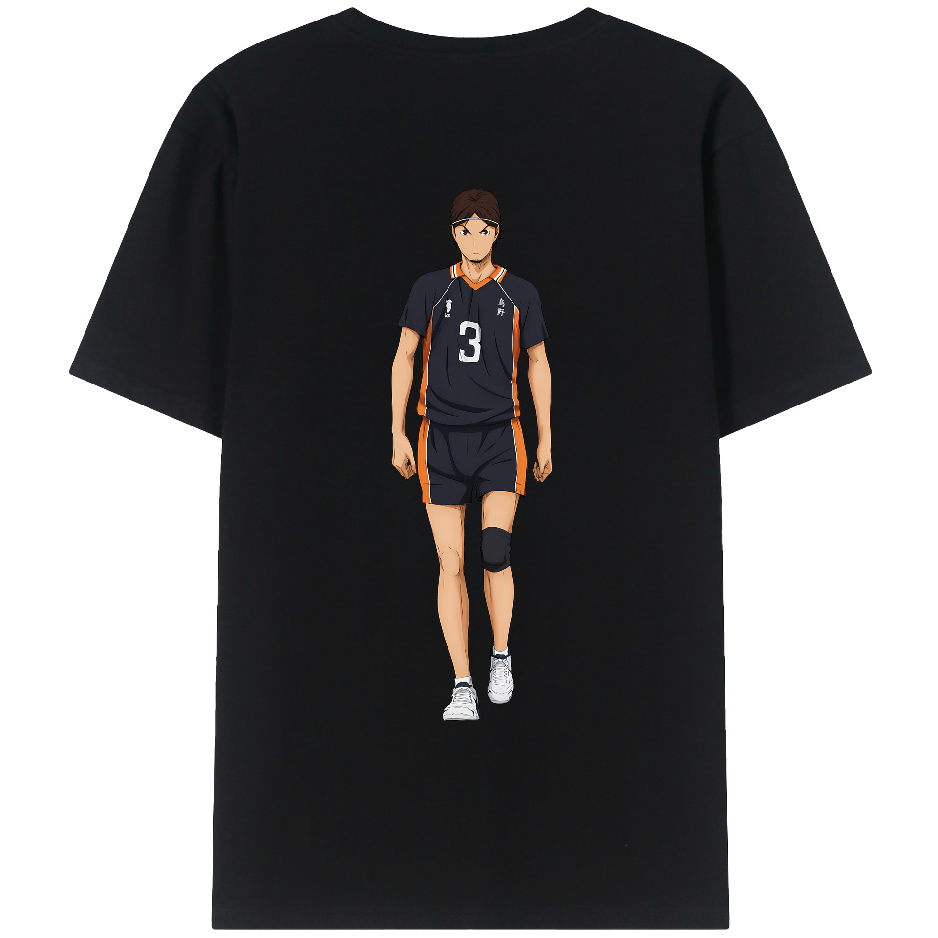 （画像用） ハイキュー!! Haikyu!! 綿100％ メンズ半袖Tシャツ（バックプリント） 通気性