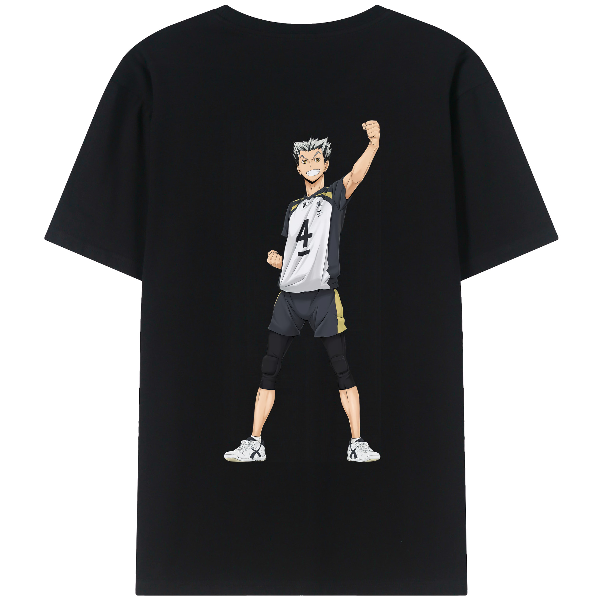 （画像用） ハイキュー!! Haikyu!! 綿100％ メンズ半袖Tシャツ（バックプリント） 通気性
