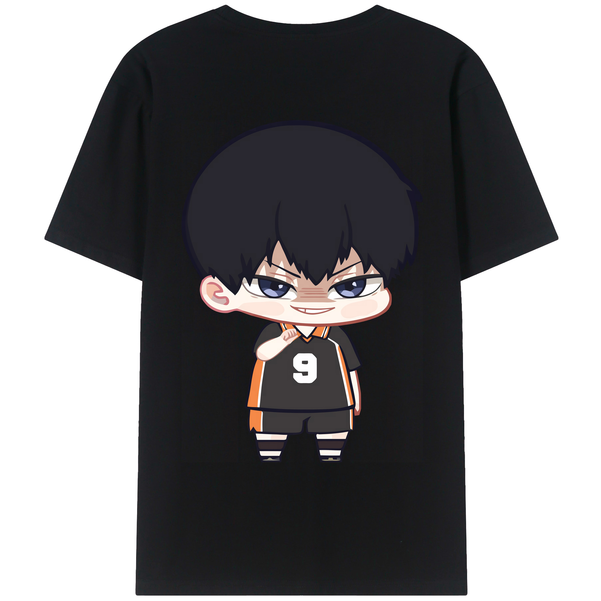（画像用） ハイキュー!! Haikyu!! 綿100％ メンズ半袖Tシャツ（バックプリント） 通気性