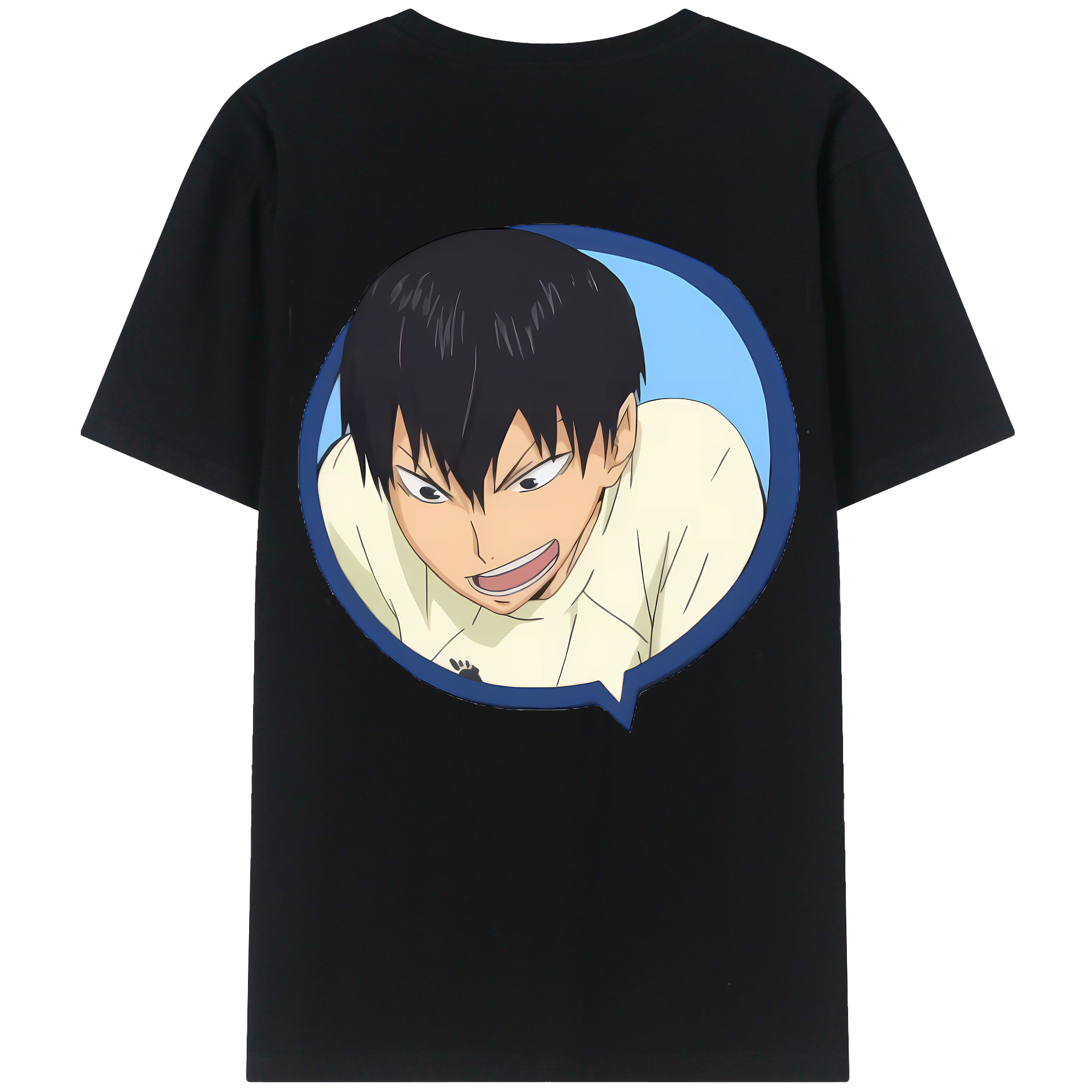 （画像用） ハイキュー!! Haikyu!! 綿100％ メンズ半袖Tシャツ（バックプリント） 通気性