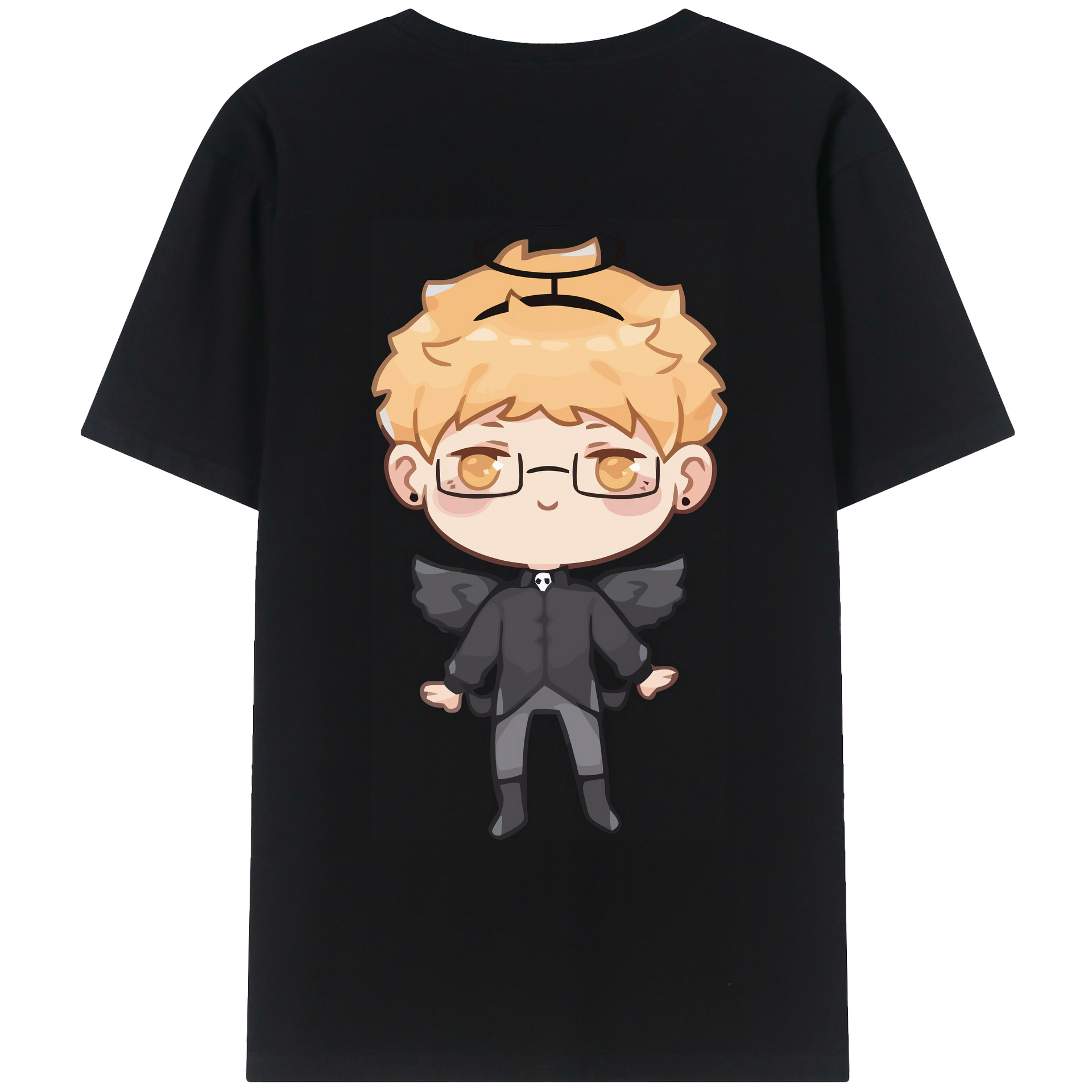 （画像用） ハイキュー!! Haikyu!! 綿100％ メンズ半袖Tシャツ（バックプリント） 通気性