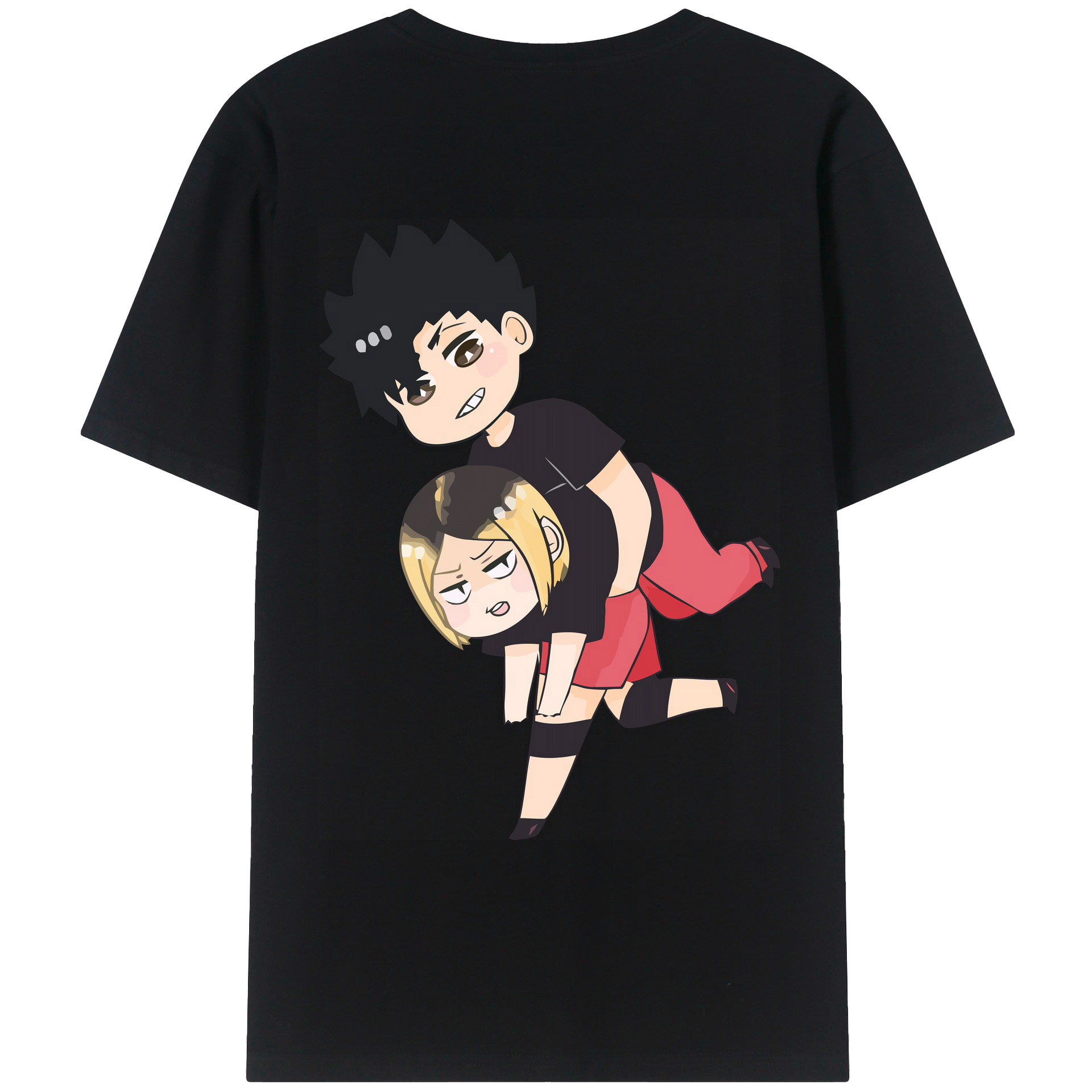 （画像用） ハイキュー!! Haikyu!! 綿100％ メンズ半袖Tシャツ（バックプリント） 通気性