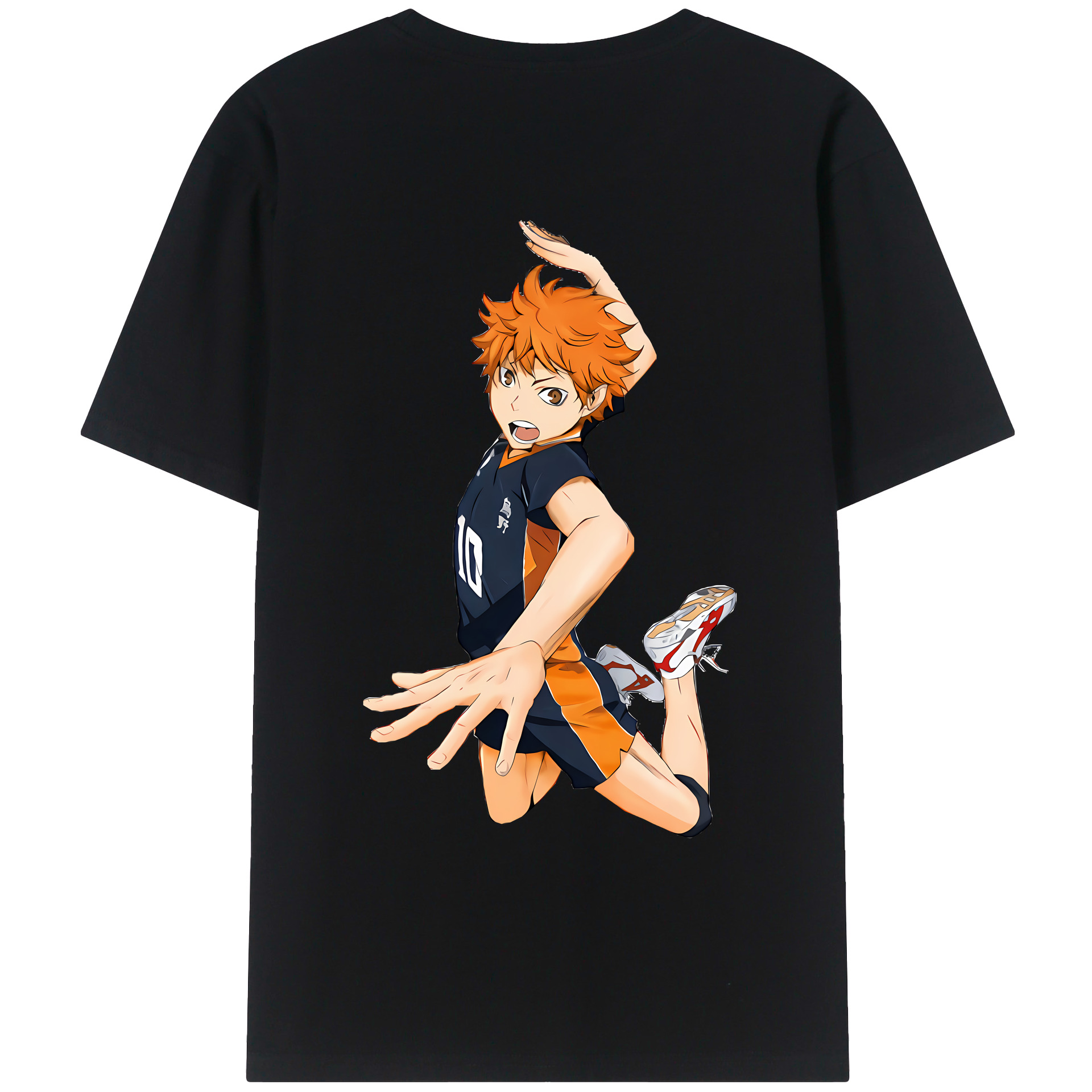 （画像用） ハイキュー!! Haikyu!! 綿100％ メンズ半袖Tシャツ（バックプリント） 通気性