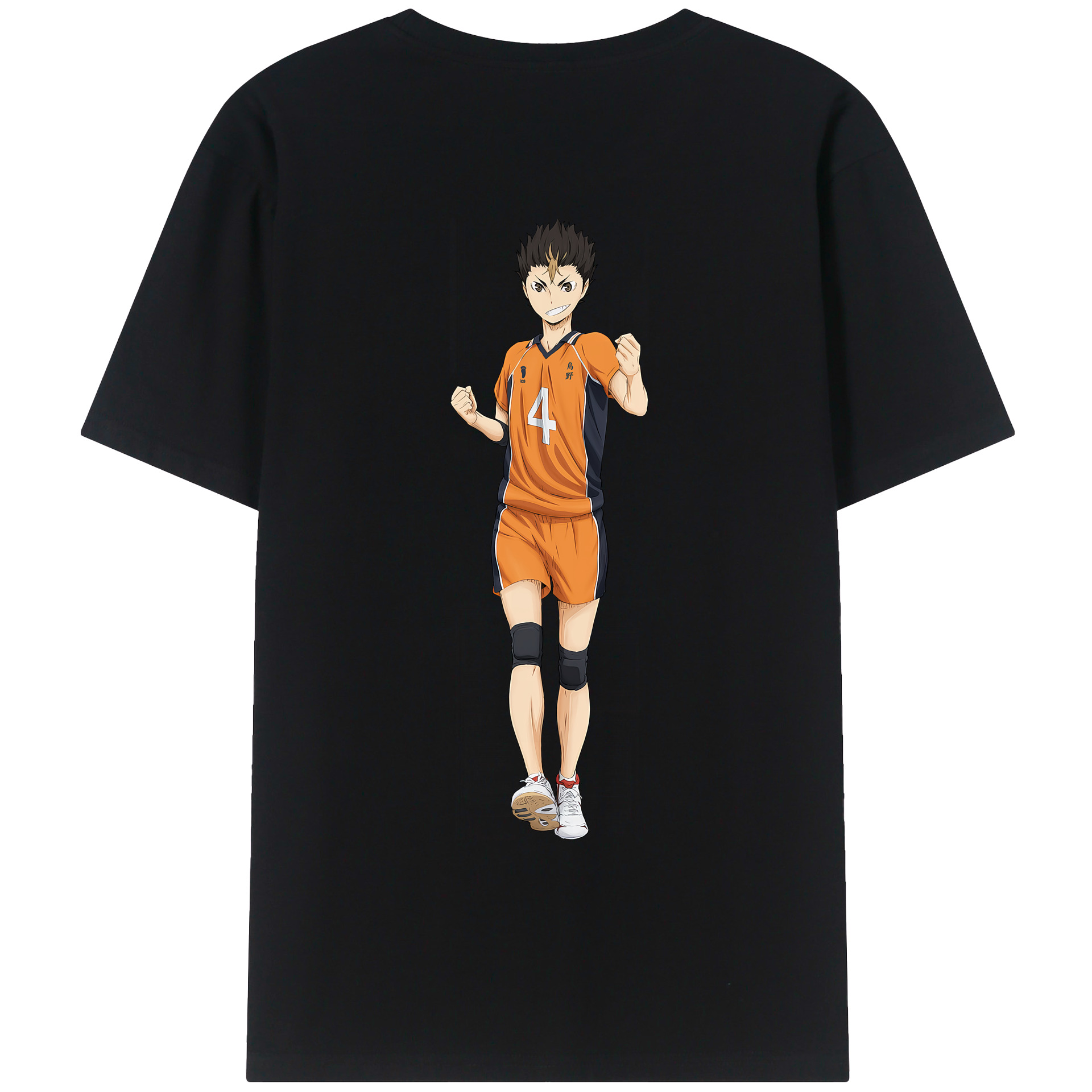 （画像用） ハイキュー!! Haikyu!! 綿100％ メンズ半袖Tシャツ（バックプリント） 通気性
