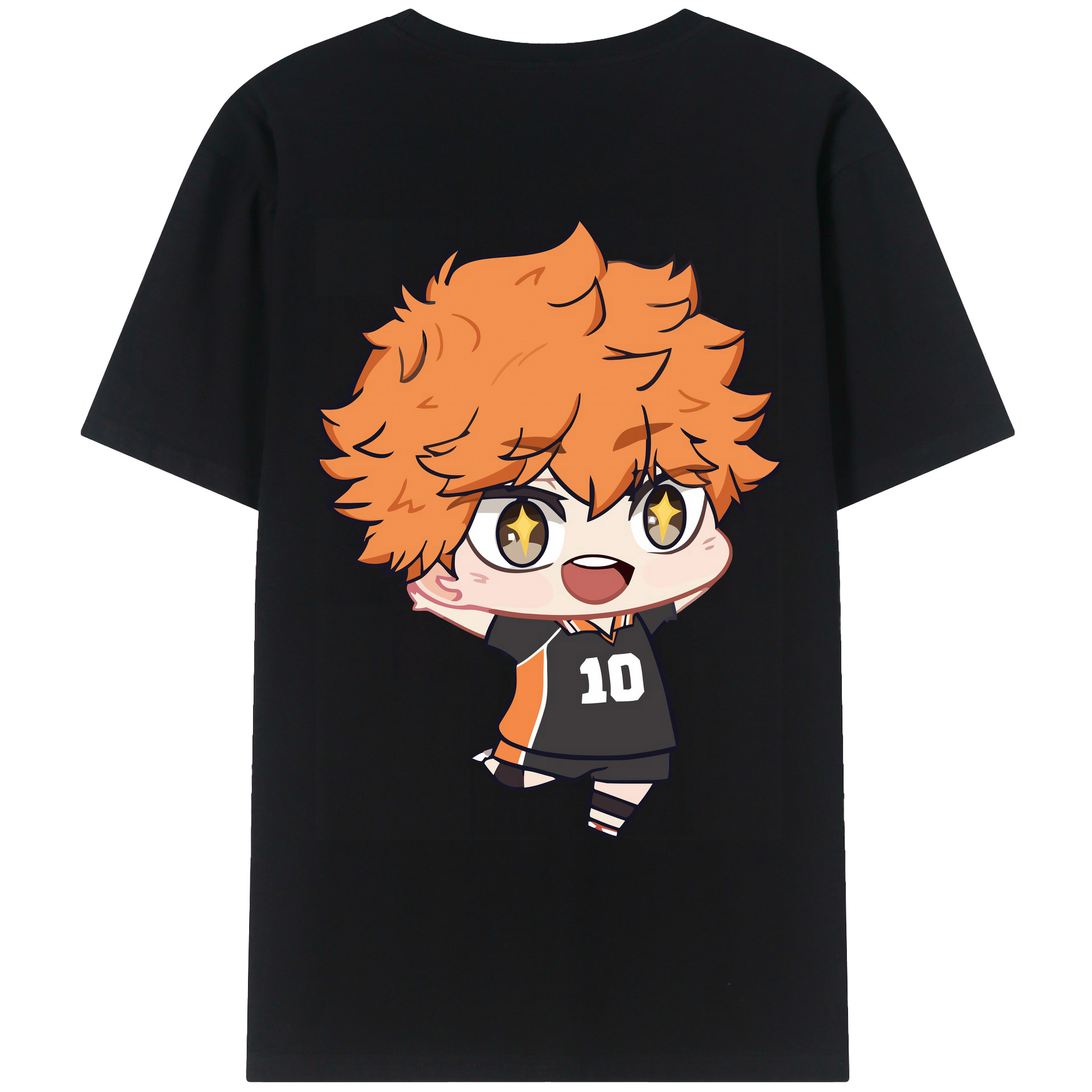 （画像用） ハイキュー!! Haikyu!! 綿100％ メンズ半袖Tシャツ（バックプリント） 通気性