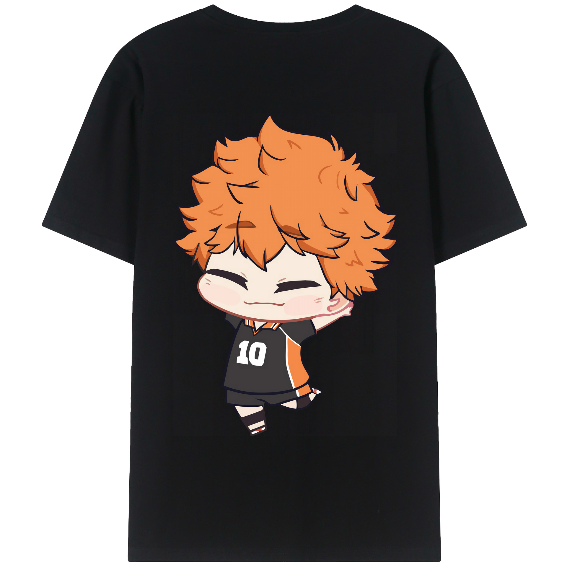 （画像用） ハイキュー!! Haikyu!! 綿100％ メンズ半袖Tシャツ（バックプリント） 通気性