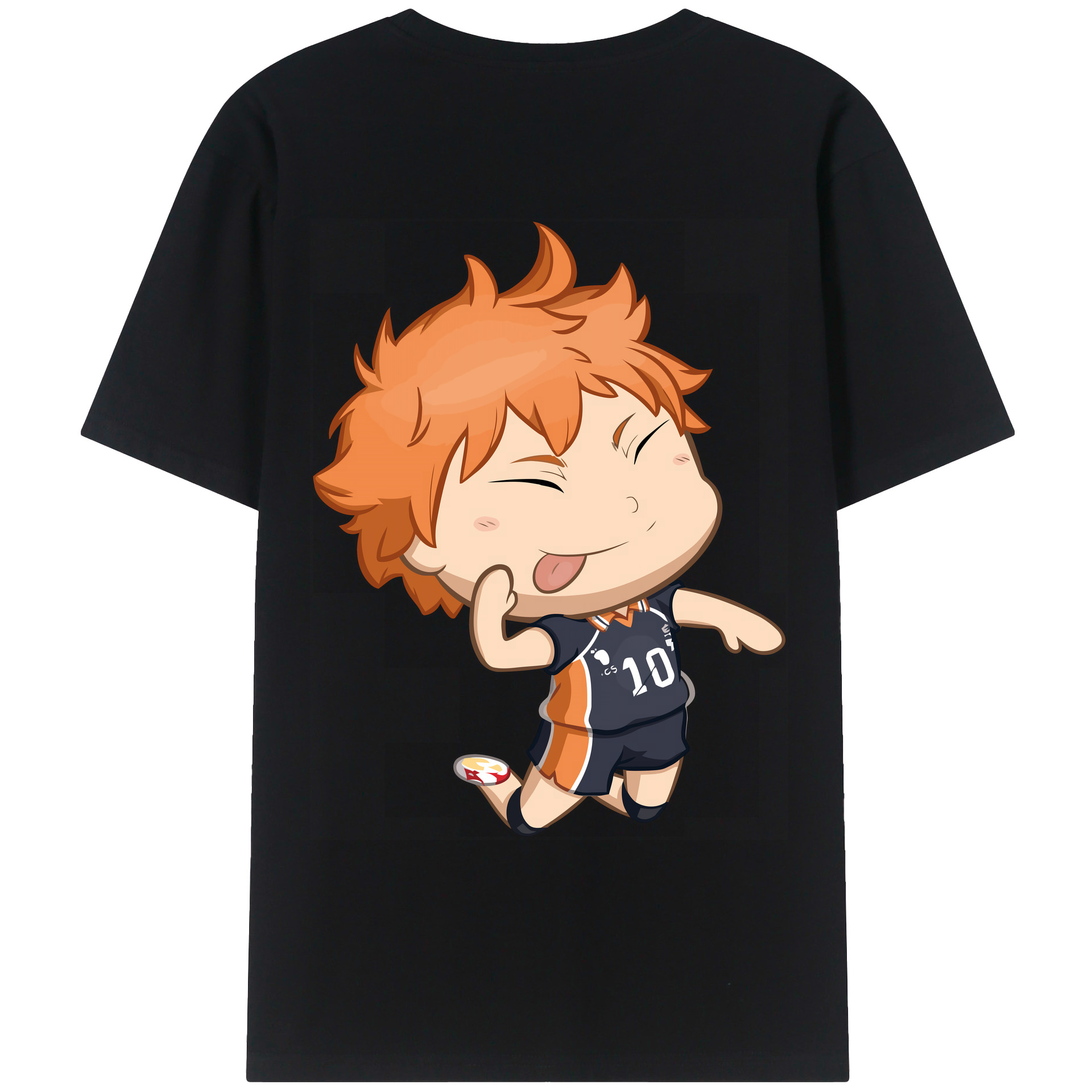 （画像用） ハイキュー!! Haikyu!! 綿100％ メンズ半袖Tシャツ（バックプリント） 通気性