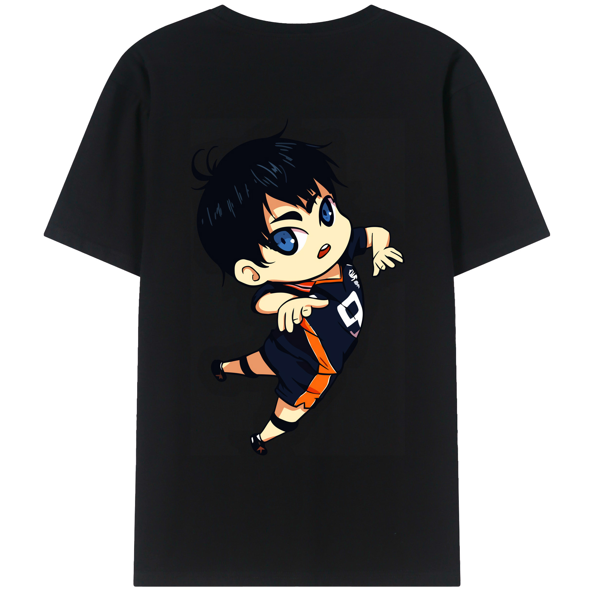（画像用） ハイキュー!! Haikyu!! 綿100％ メンズ半袖Tシャツ（バックプリント） 通気性