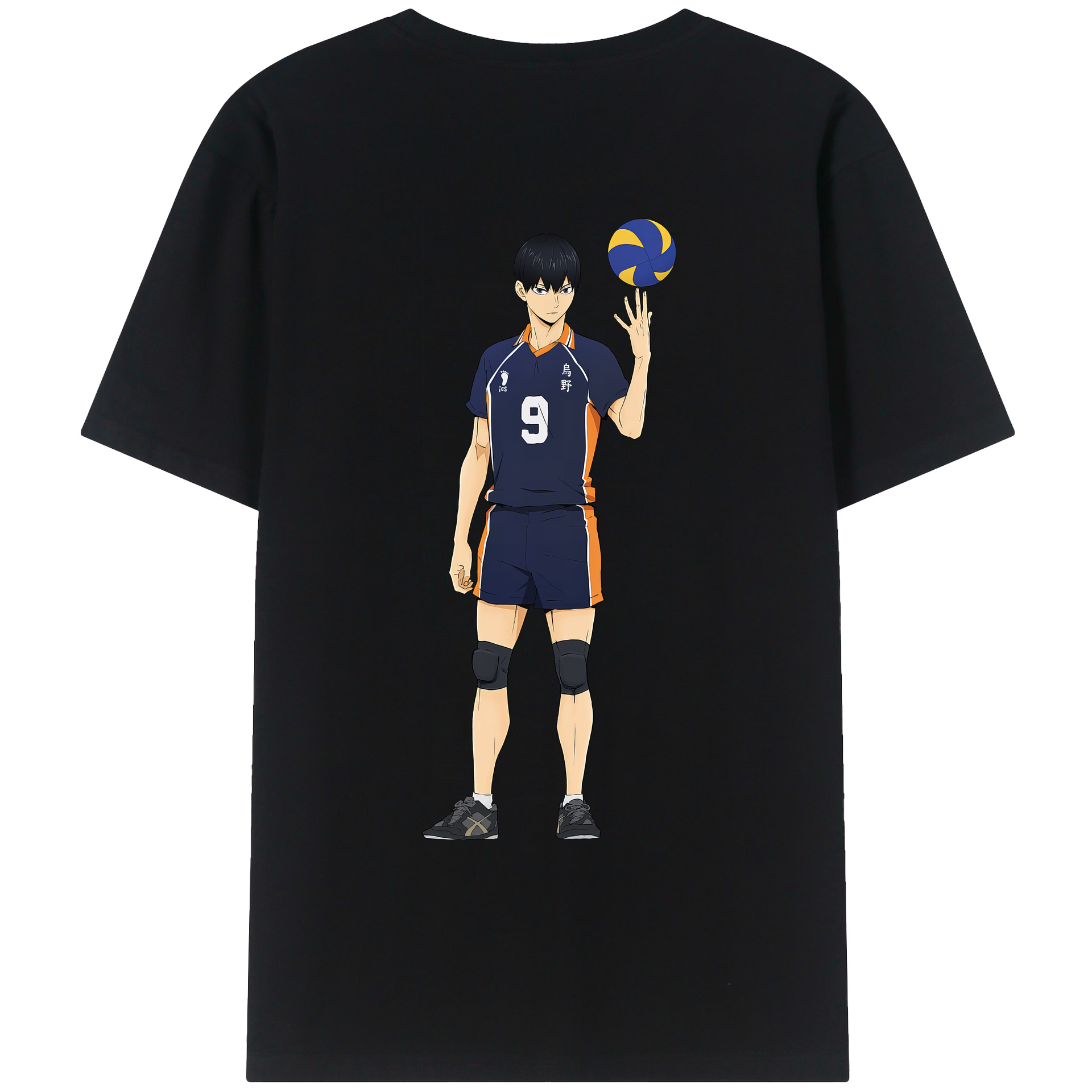（画像用） ハイキュー!! Haikyu!! 綿100％ メンズ半袖Tシャツ（バックプリント） 通気性