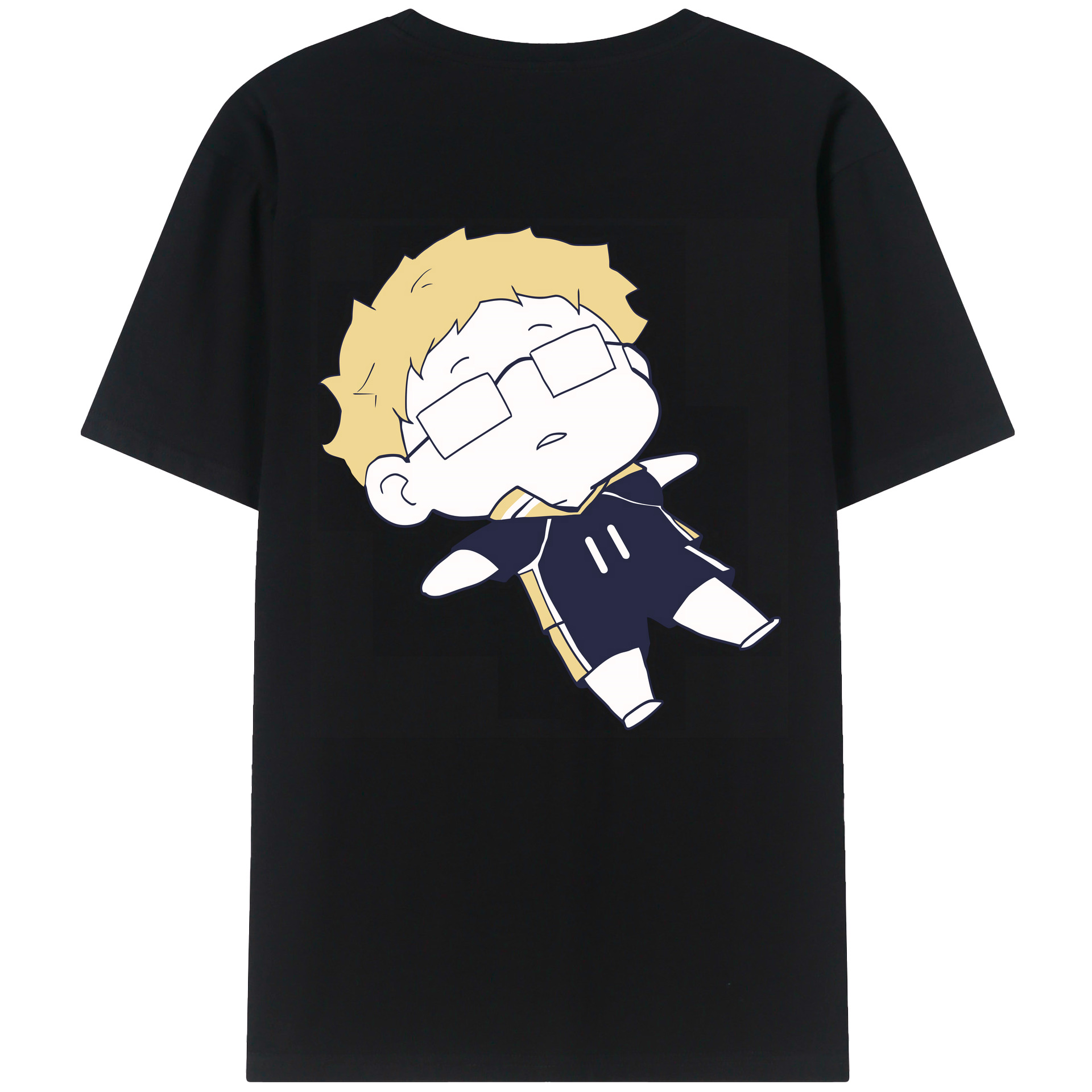 （画像用） ハイキュー!! Haikyu!! 綿100％ メンズ半袖Tシャツ（バックプリント） 通気性
