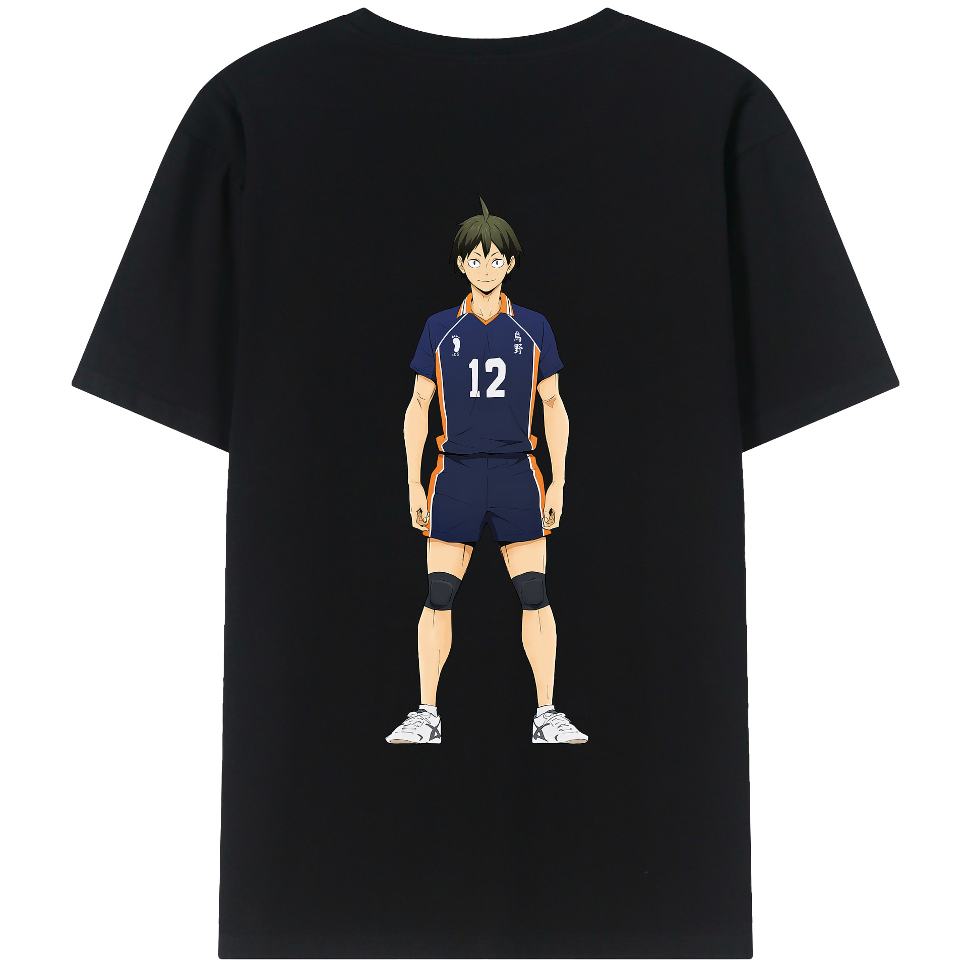 （画像用） ハイキュー!! Haikyu!! 綿100％ メンズ半袖Tシャツ（バックプリント） 通気性