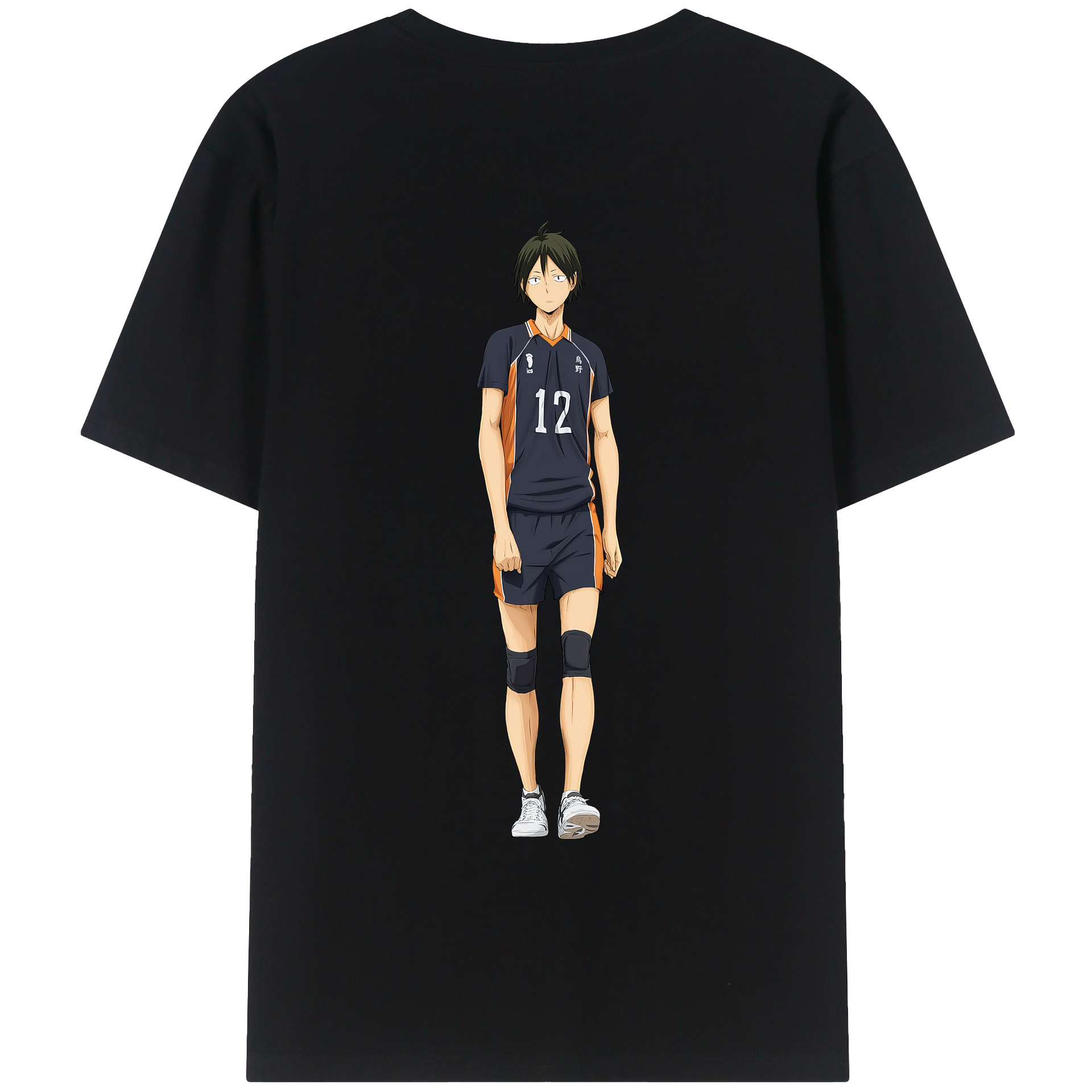 （画像用） ハイキュー!! Haikyu!! 綿100％ メンズ半袖Tシャツ（バックプリント） 通気性