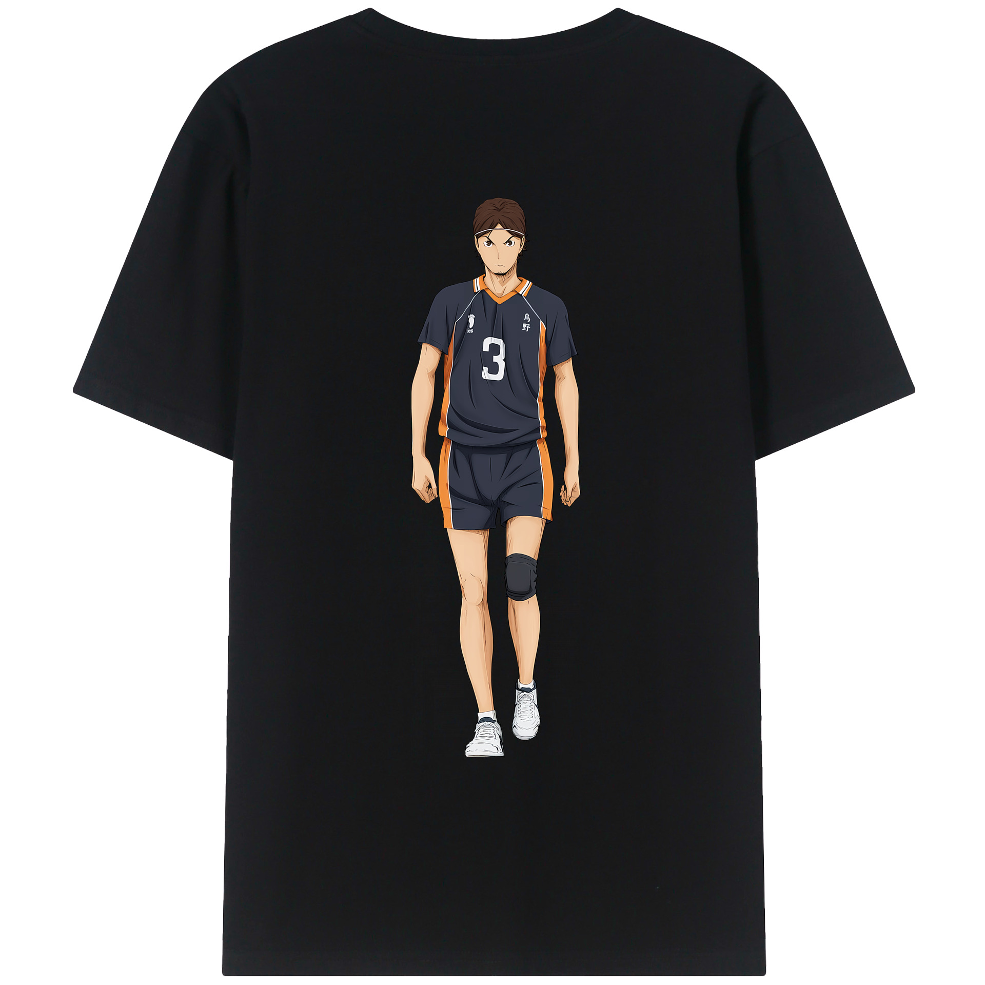 （画像用） ハイキュー!! Haikyu!! 綿100％ メンズ半袖Tシャツ（バックプリント） 通気性
